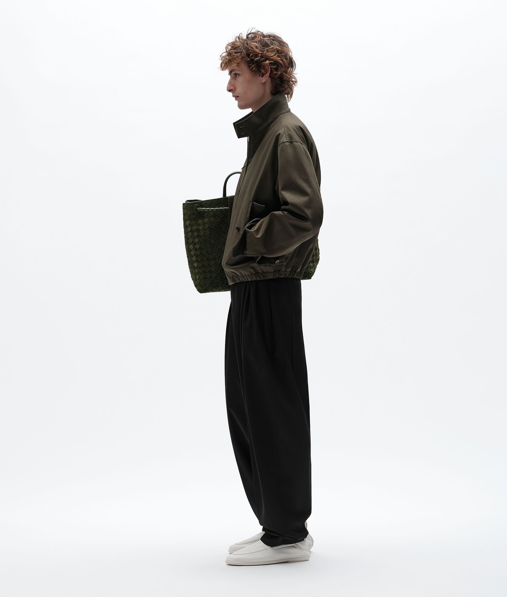 BOTTEGA VENETA 棉质华达呢束腰夹克