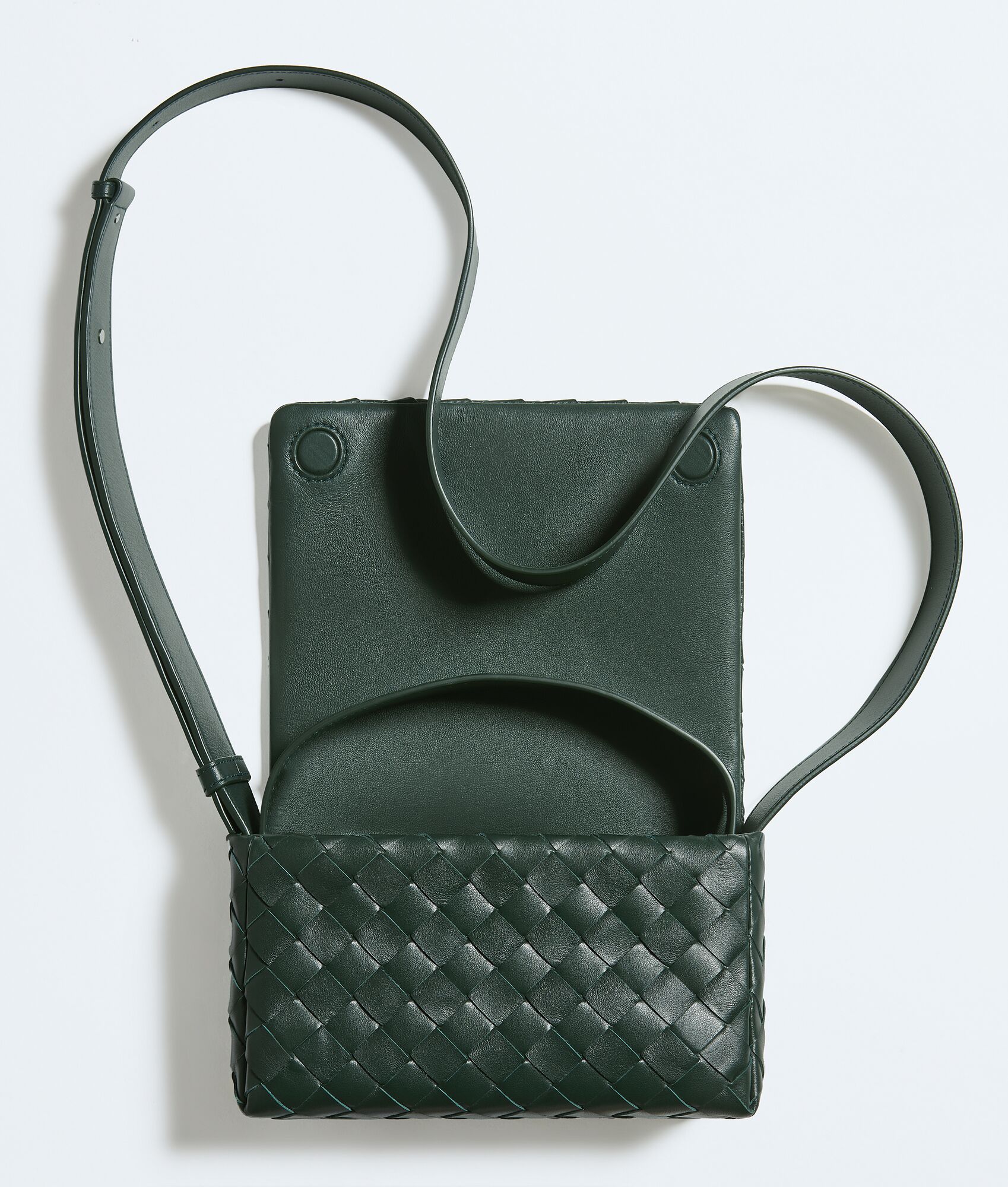 BOTTEGA VENETA 迷你Intrecciato编织翻盖手袋