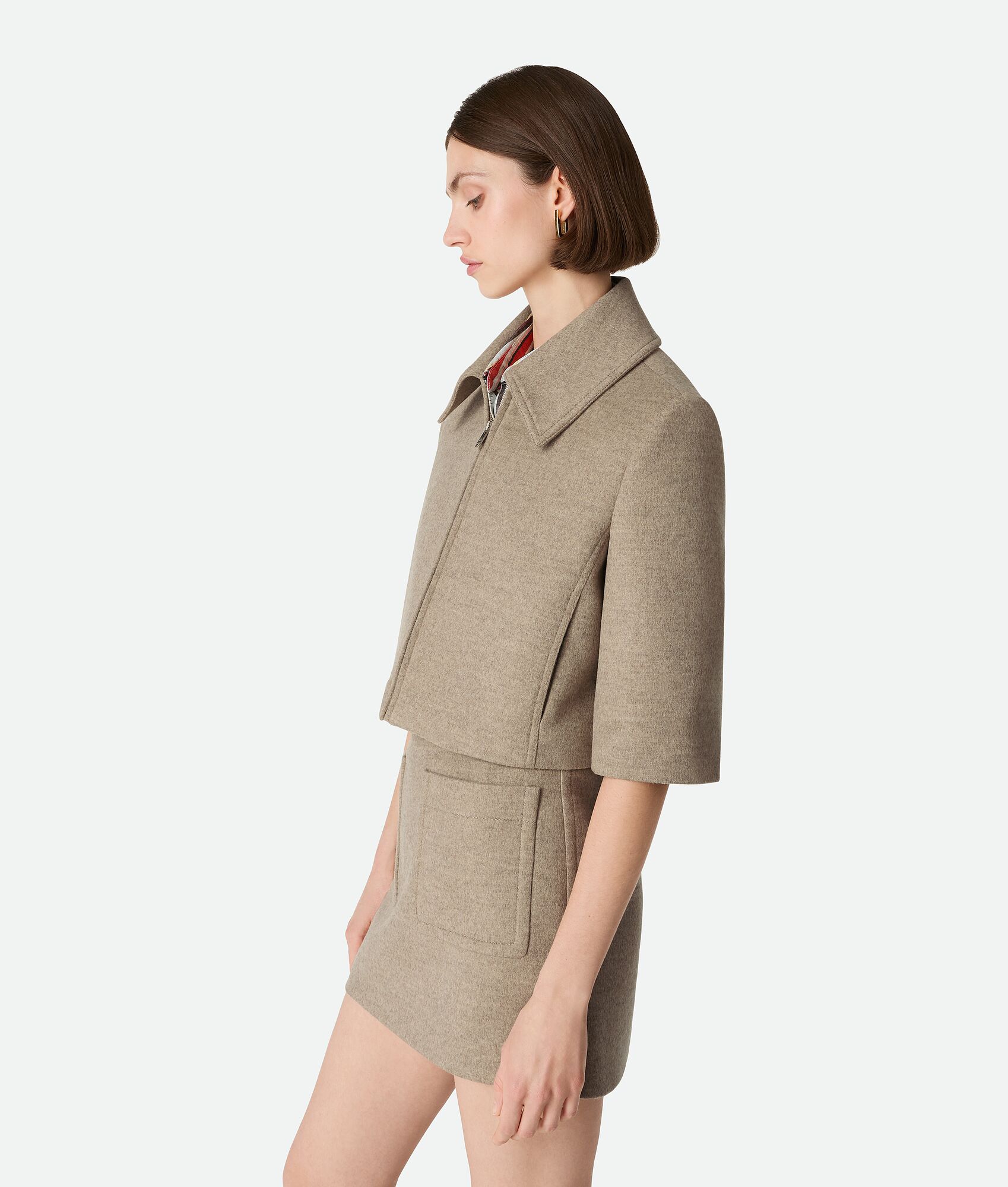 BOTTEGA VENETA 羊毛和山羊绒短款夹克