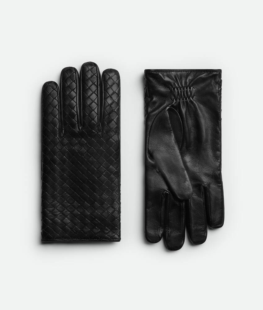 BOTTEGA VENETA Intrecciato编织皮革手套