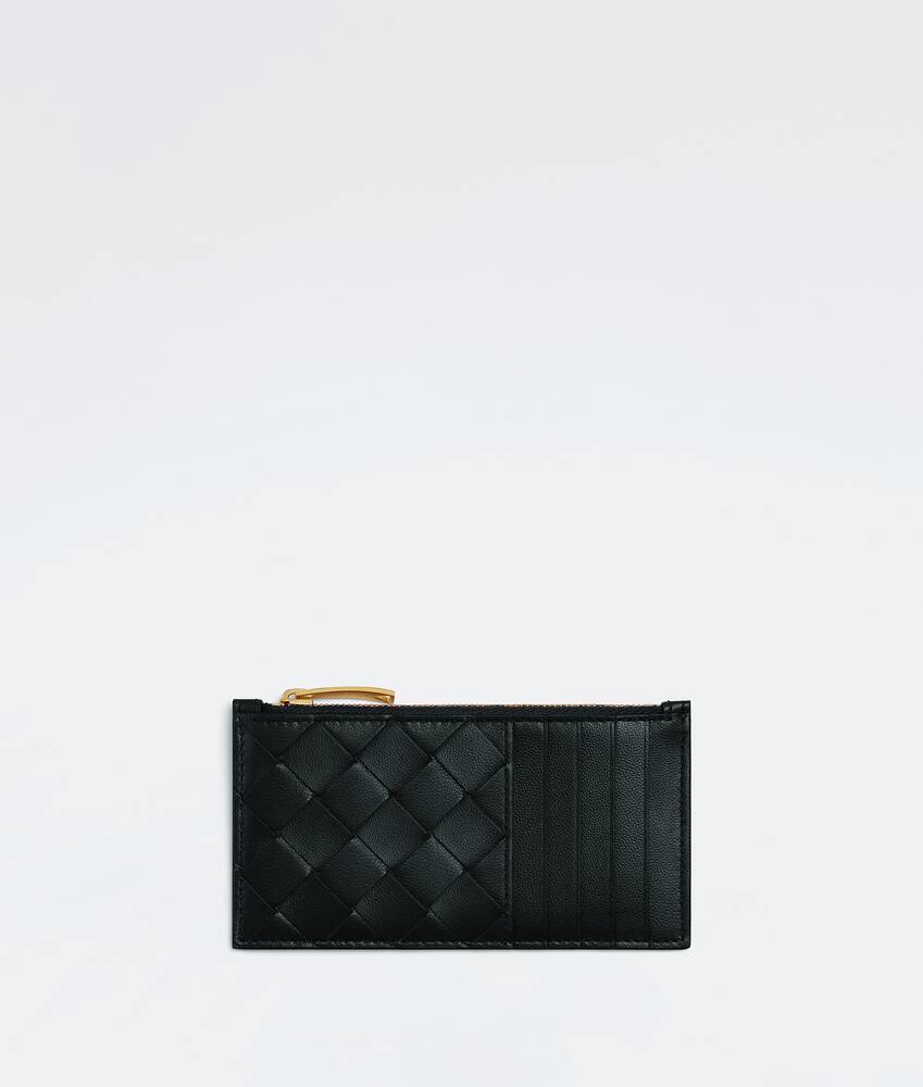 BOTTEGA VENETA Intrecciato编织拉链卡包