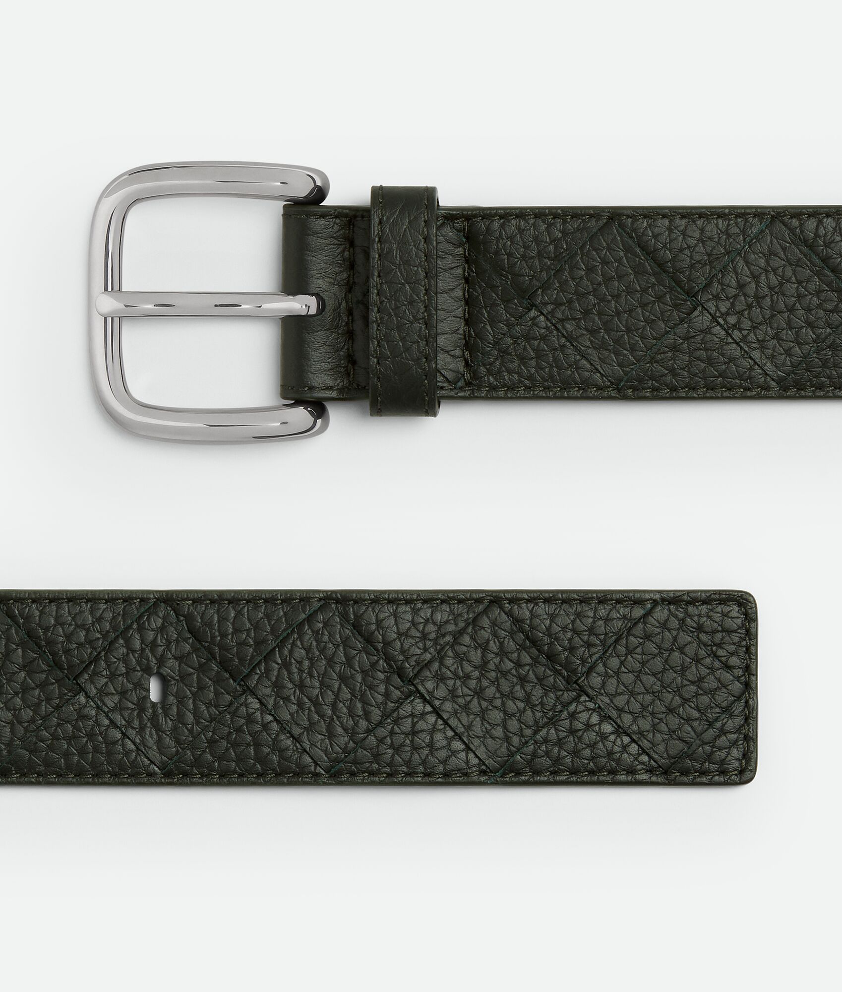 BOTTEGA VENETA Intrecciato编织Taurillon腰带