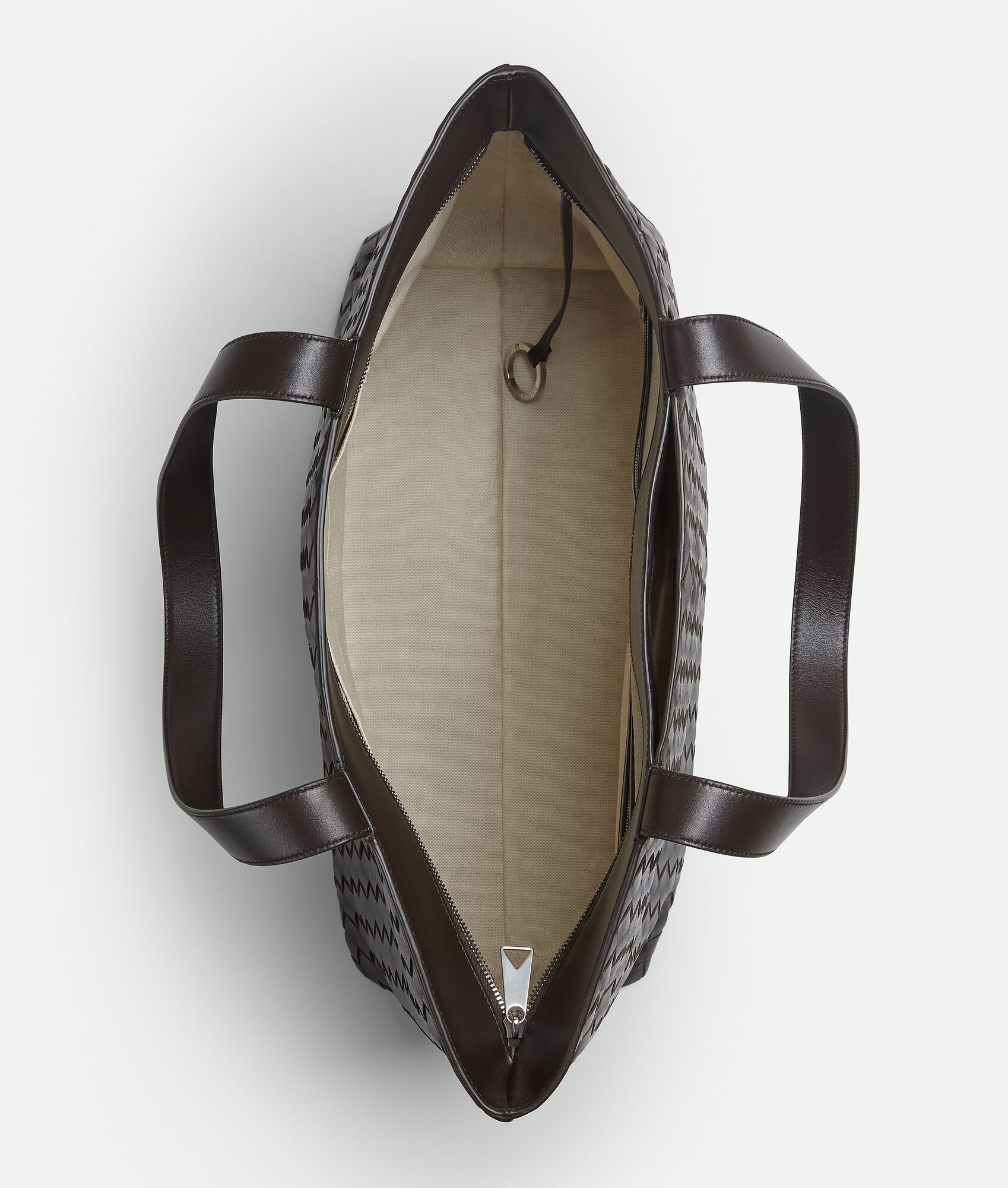 BOTTEGA VENETA 大号Intrecciato编织拉链Tote托特手袋