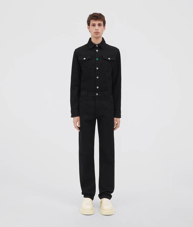 BOTTEGA VENETA 黑色直筒牛仔裤