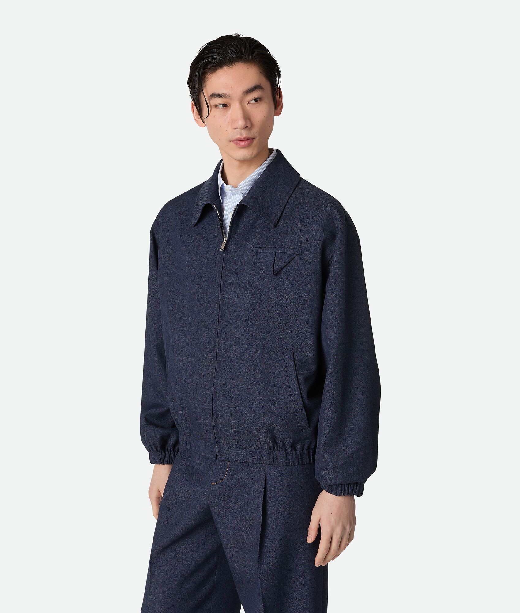 BOTTEGA VENETA 混色羊毛束腰夹克