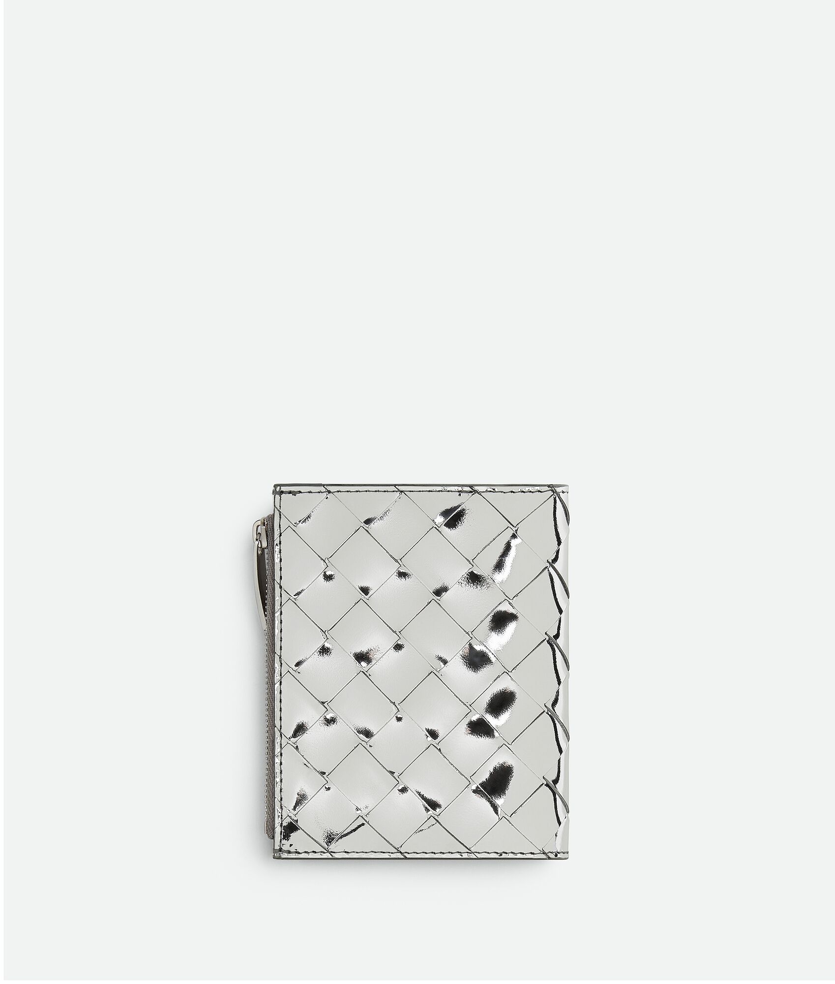BOTTEGA VENETA 小号Intrecciato编织Bi-Fold拉链钱包
