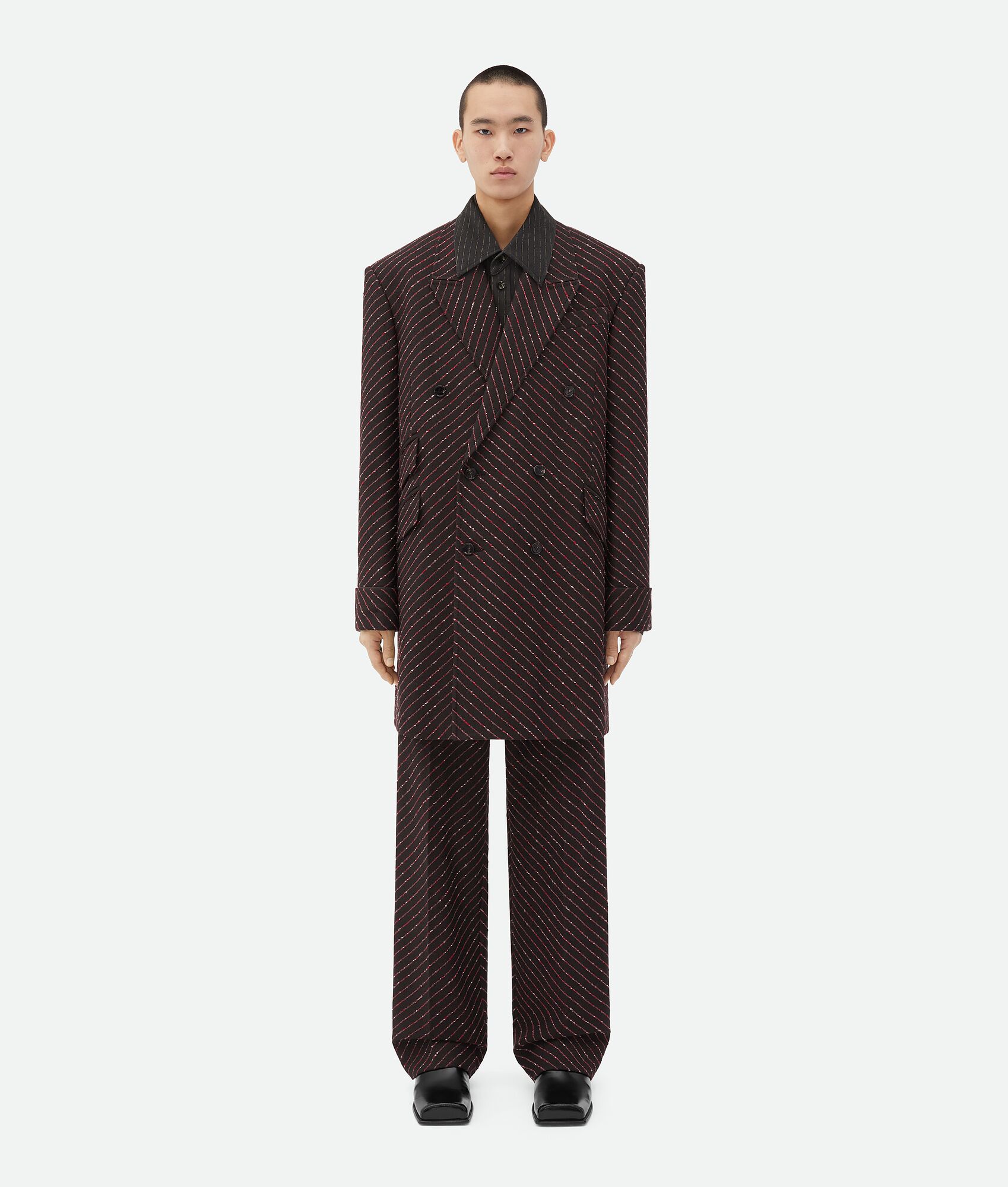 BOTTEGA VENETA 棉质和桑蚕丝条纹衬衫