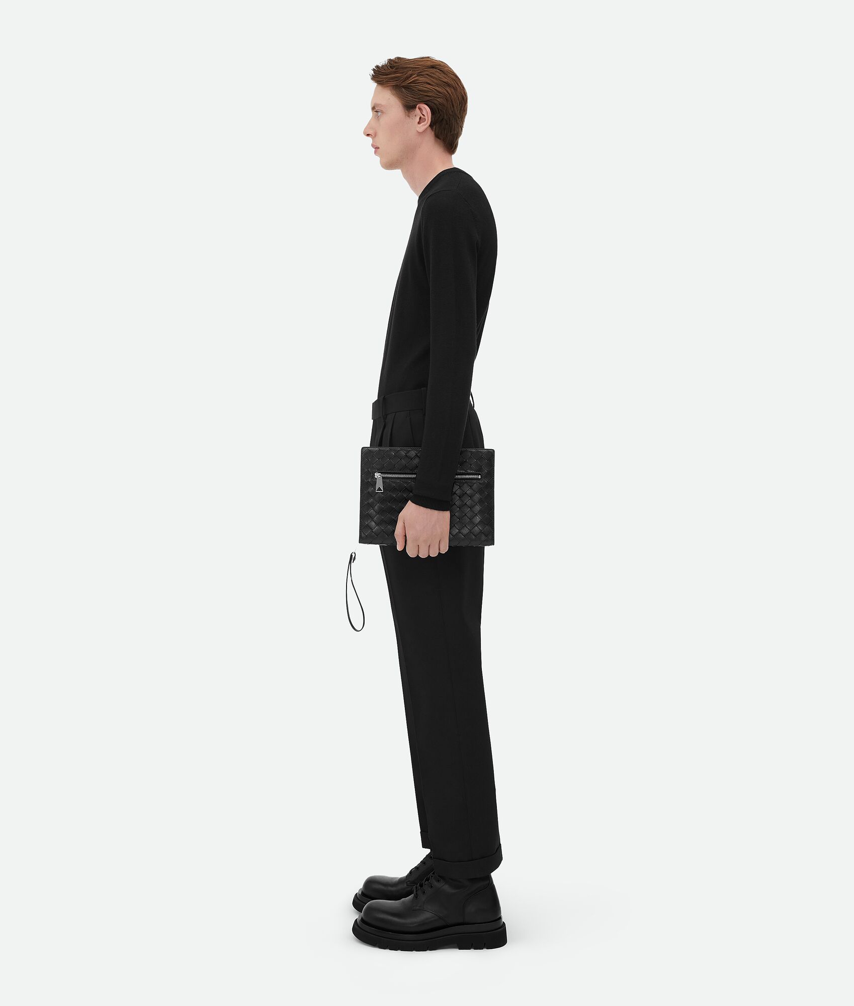 BOTTEGA VENETA 小号Intrecciato编织腕带收纳包