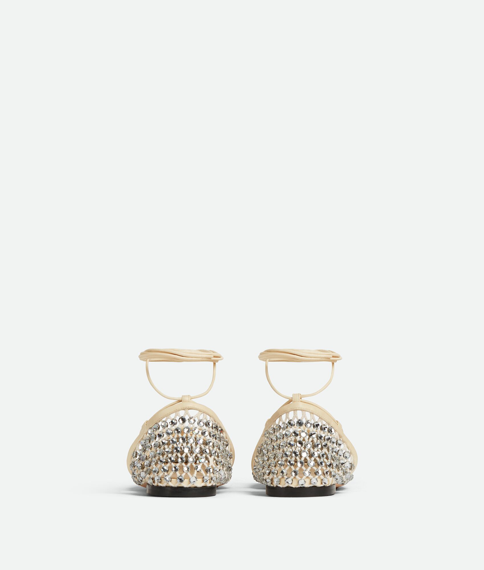 BOTTEGA VENETA 女士Sparkle Stretch系带平底凉鞋