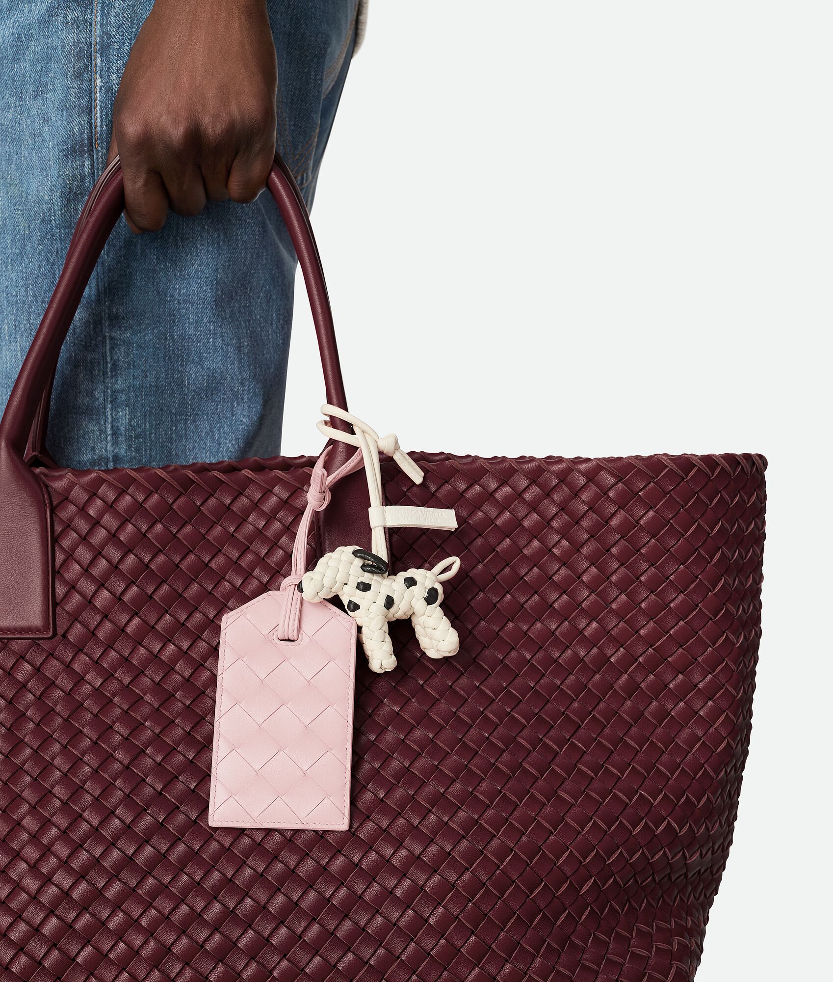 BOTTEGA VENETA Intrecciato编织绳带标签夹