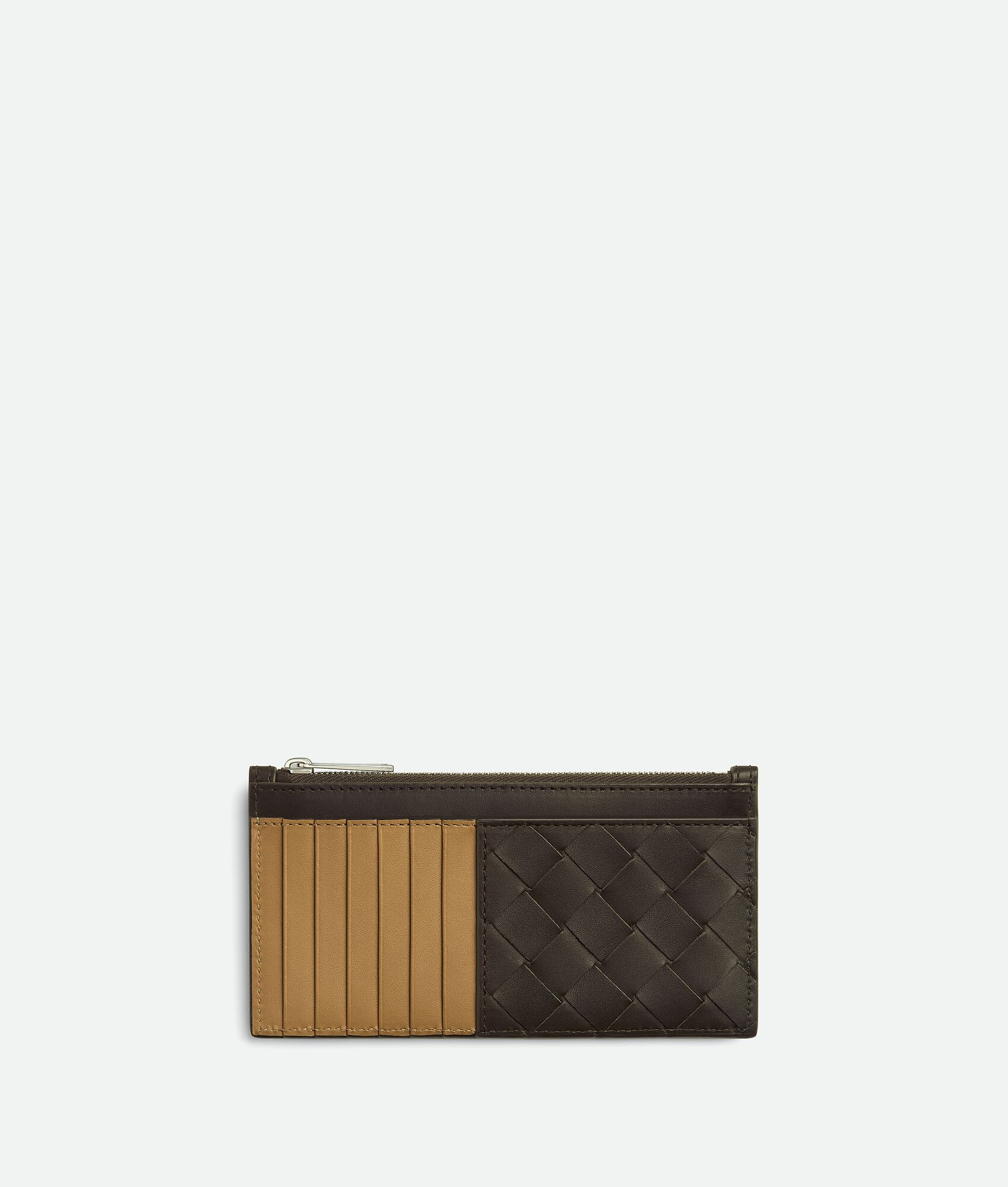 BOTTEGA VENETA Intrecciato编织长款拉链卡包