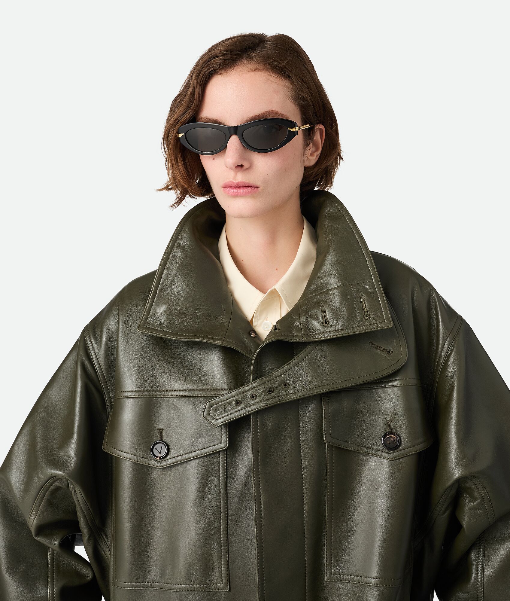 BOTTEGA VENETA Classic猫眼形太阳眼镜