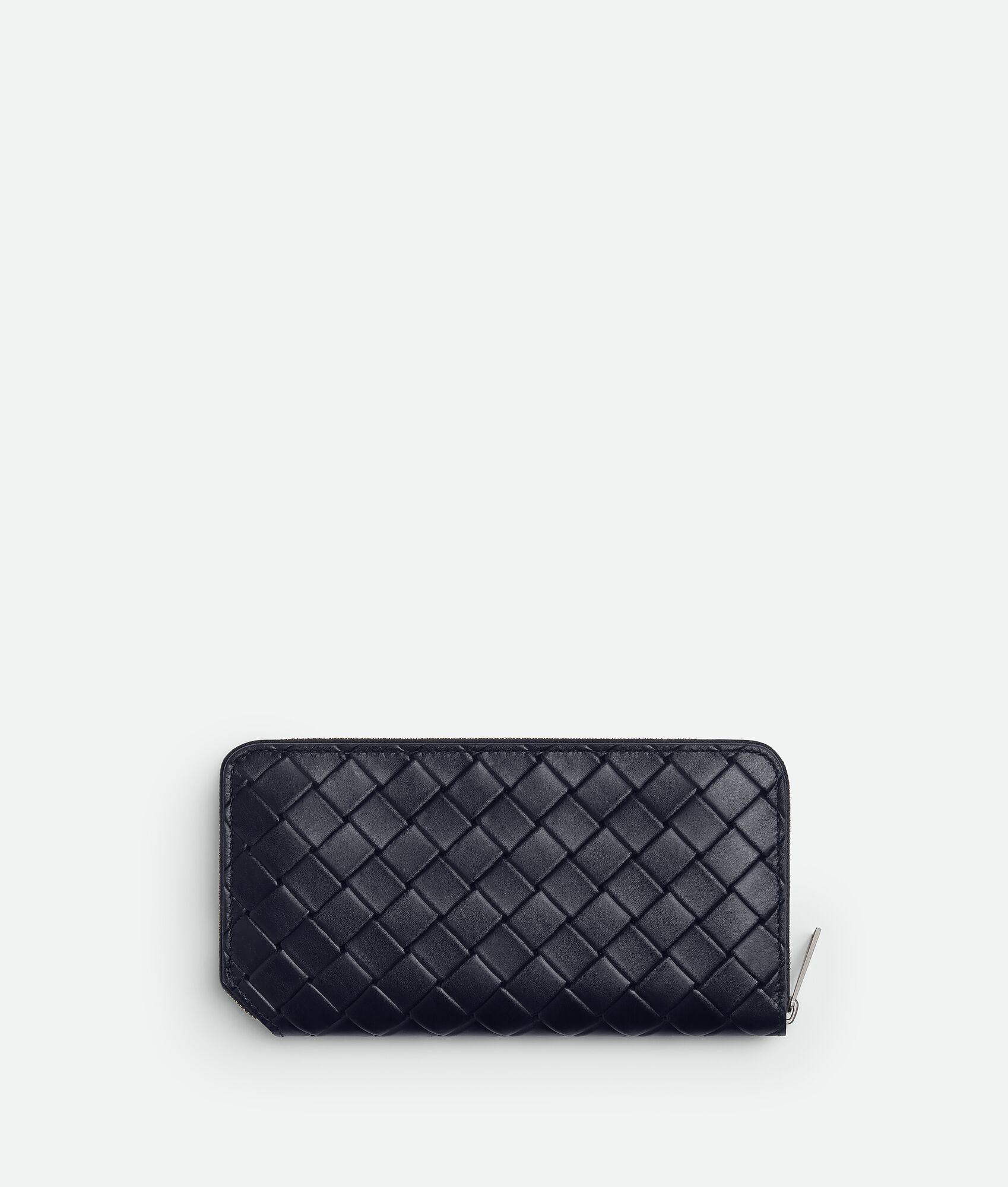 BOTTEGA VENETA Intrecciato Stamp编织环绕式拉链钱包