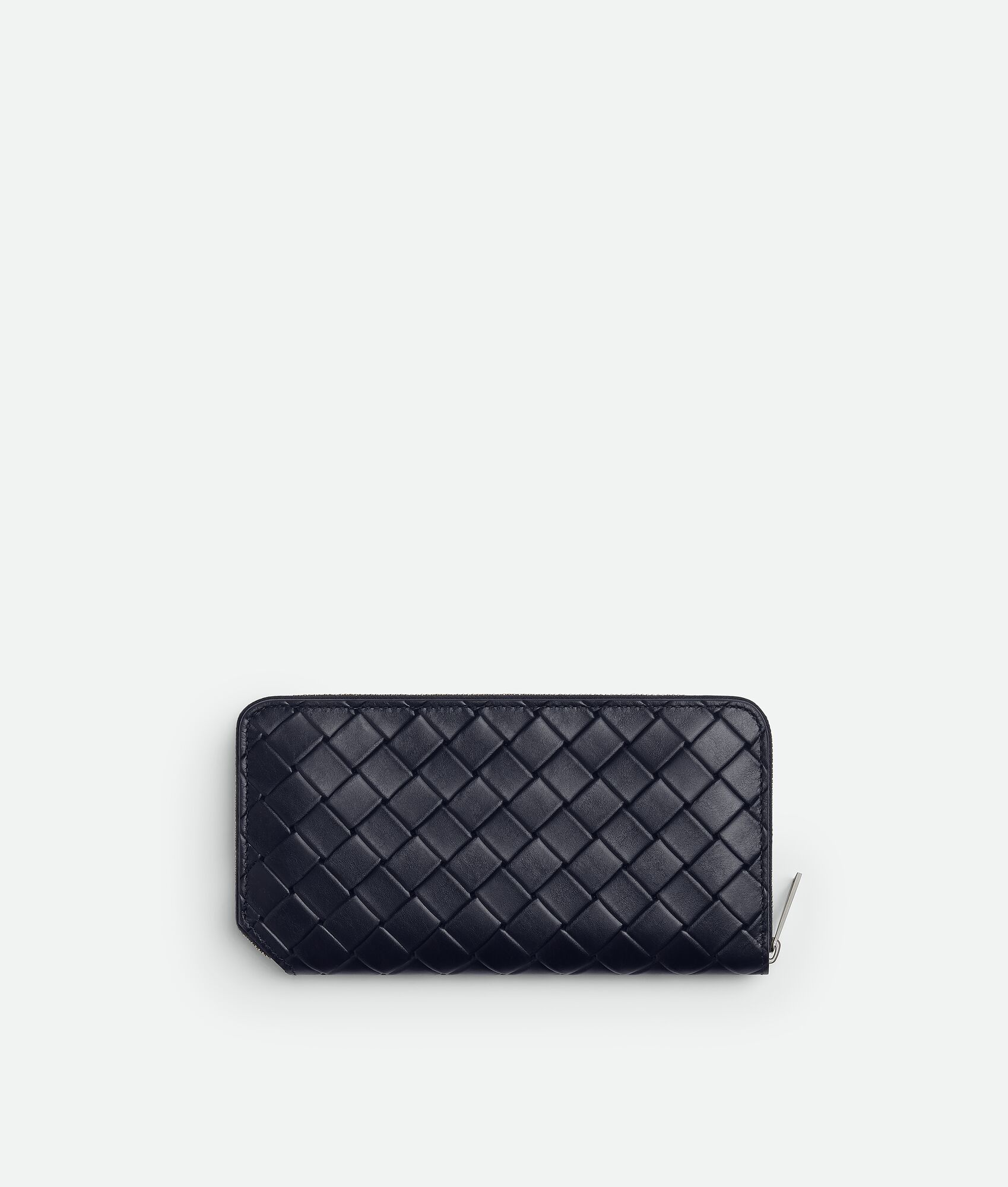 BOTTEGA VENETA Intrecciato Stamp编织环绕式拉链钱包