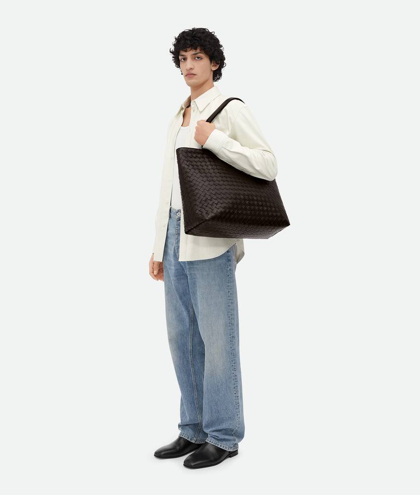 BOTTEGA VENETA 大号Intrecciato编织拉链Tote托特手袋