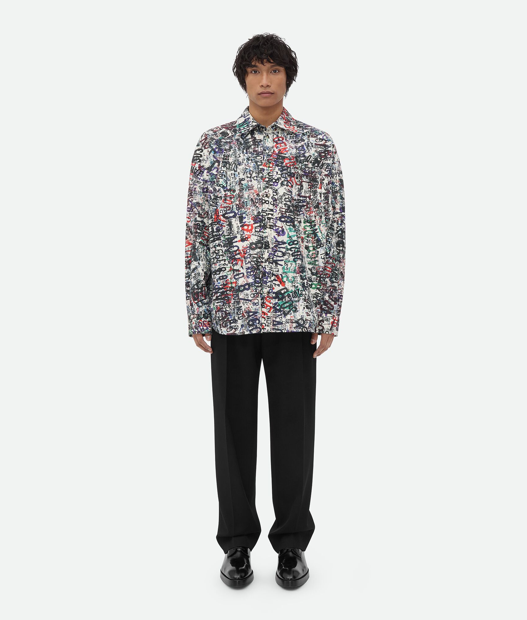 BOTTEGA VENETA Memory印花棉质羊毛衬衫