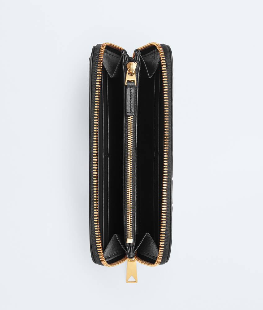 BOTTEGA VENETA Intrecciato编织环绕式拉链钱包