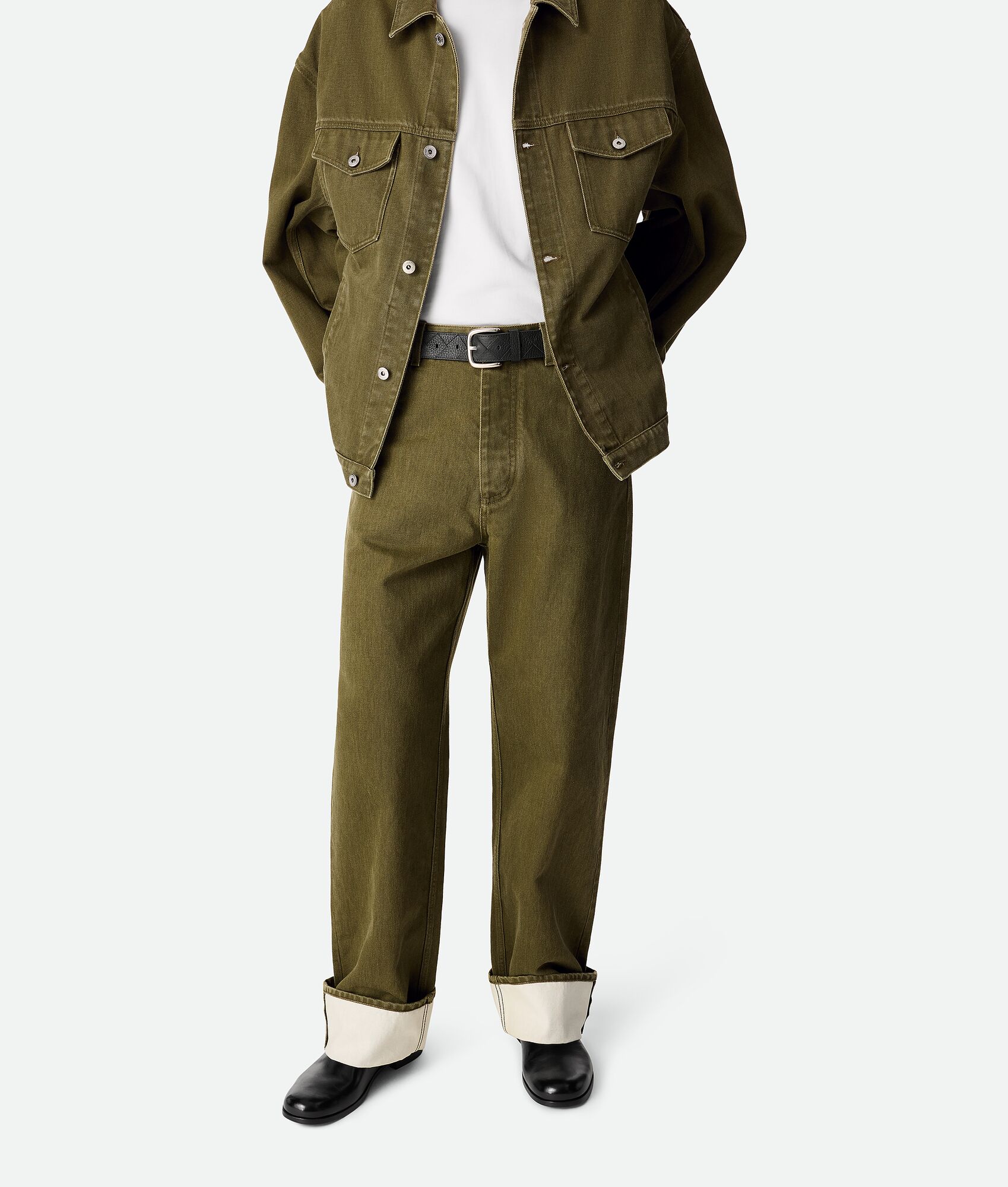 BOTTEGA VENETA 彩色翻边牛仔裤