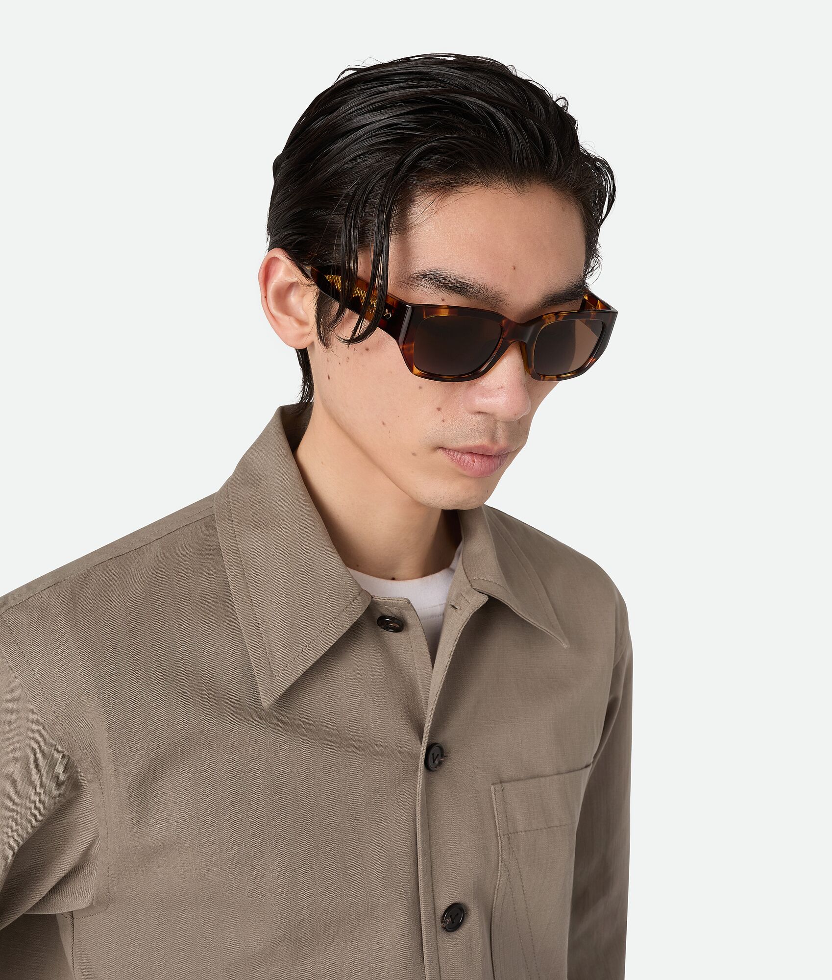 BOTTEGA VENETA Intrecciato编织方形太阳眼镜
