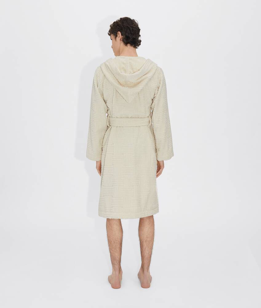 BOTTEGA VENETA Intreccio编织图案棉质毛圈浴袍