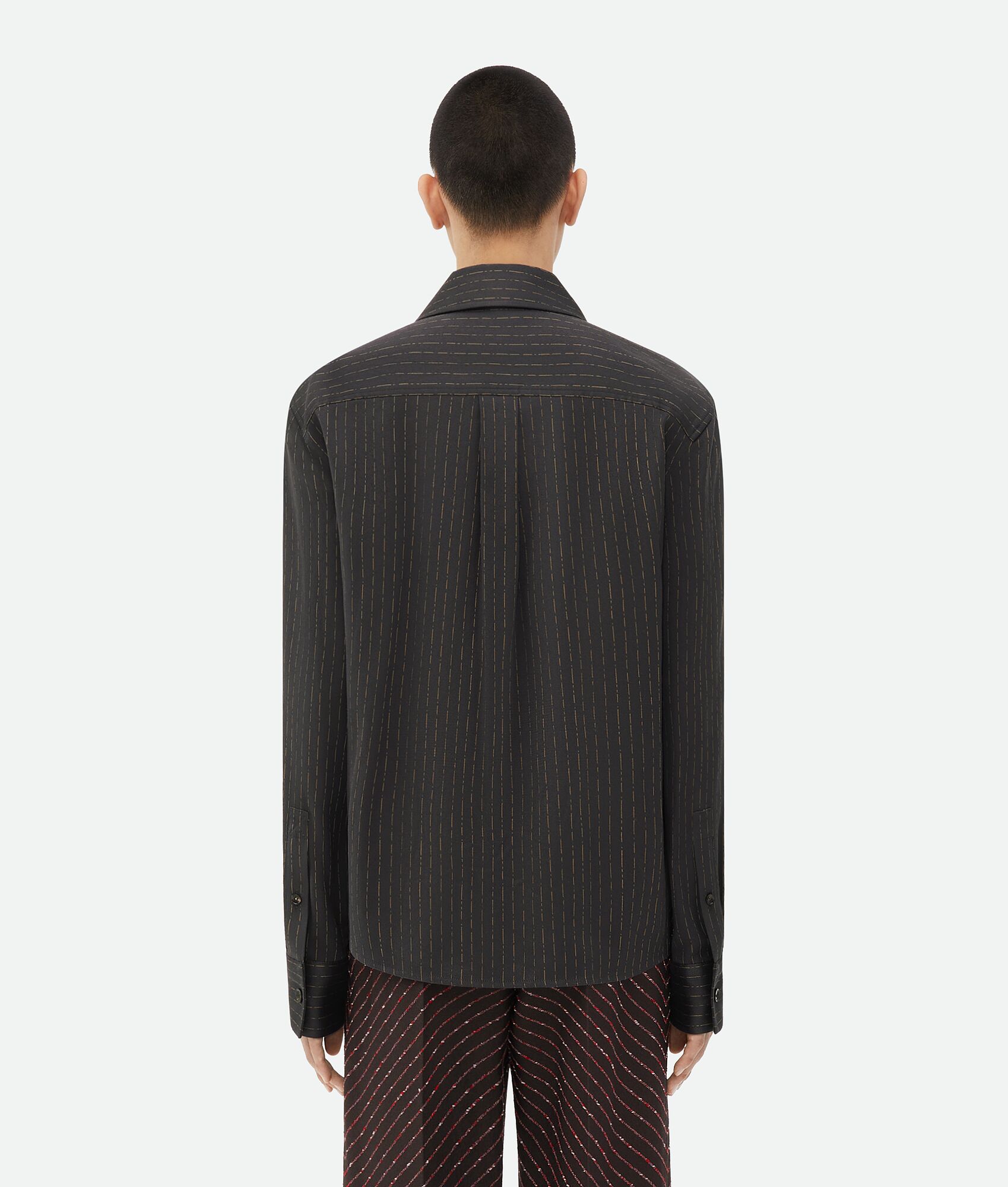 BOTTEGA VENETA 棉质和桑蚕丝条纹衬衫
