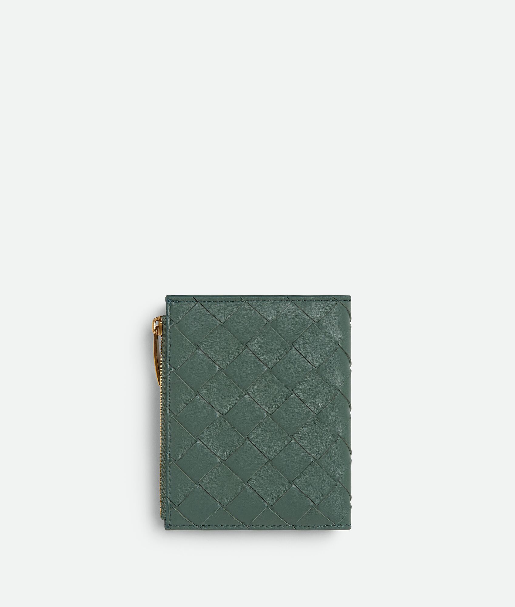 BOTTEGA VENETA 小号Intrecciato编织Bi-Fold拉链钱包