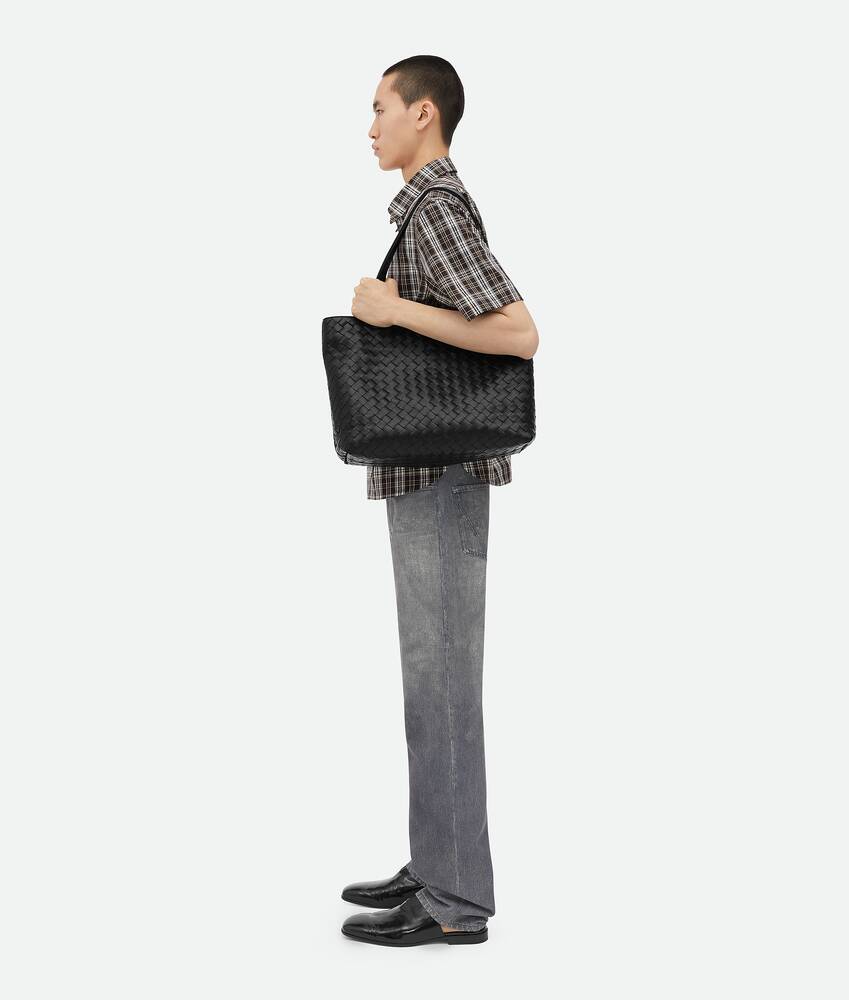 BOTTEGA VENETA 小号Intrecciato编织拉链Tote托特手袋