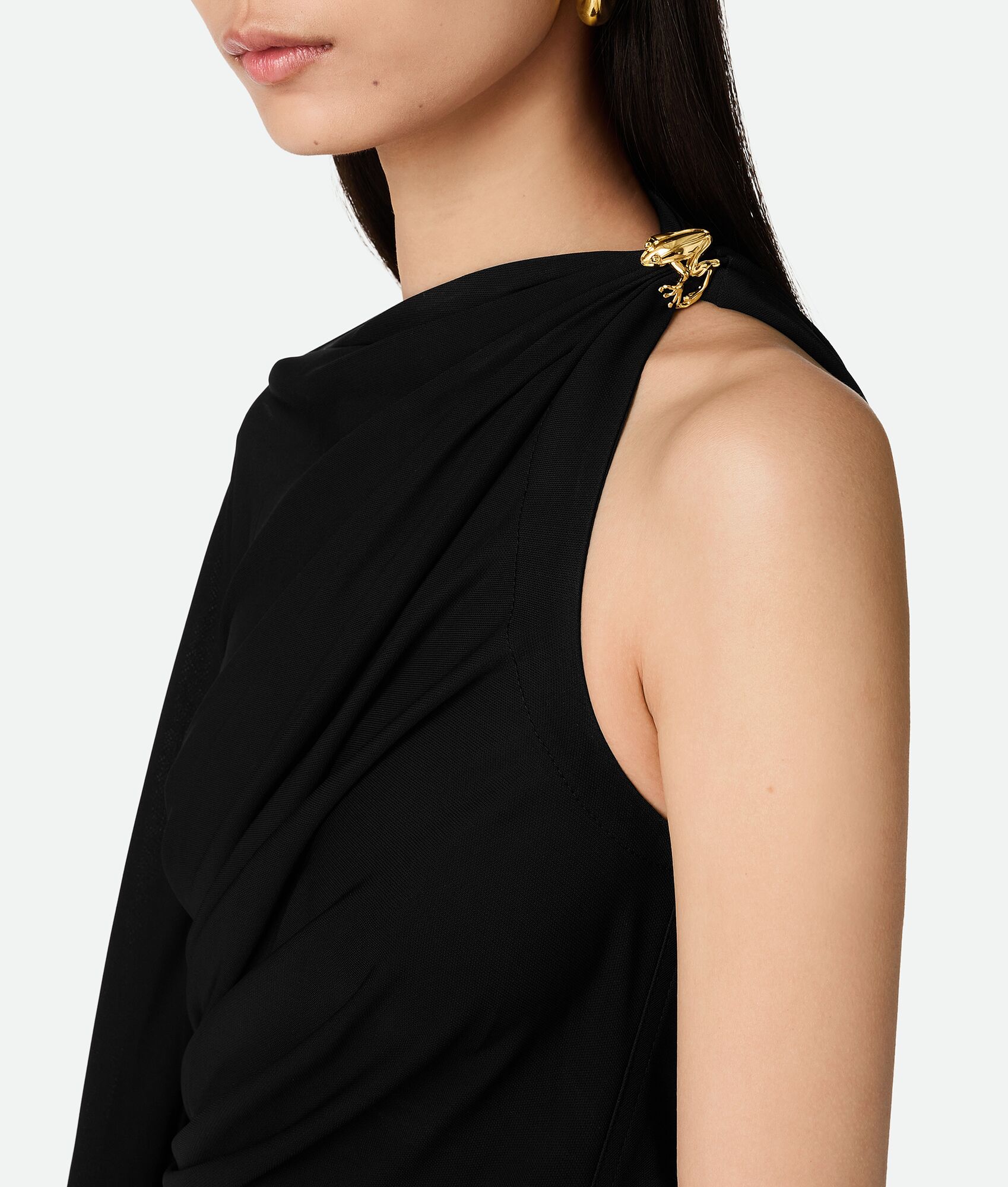BOTTEGA VENETA 粘胶纤维针织垂褶连衣裙