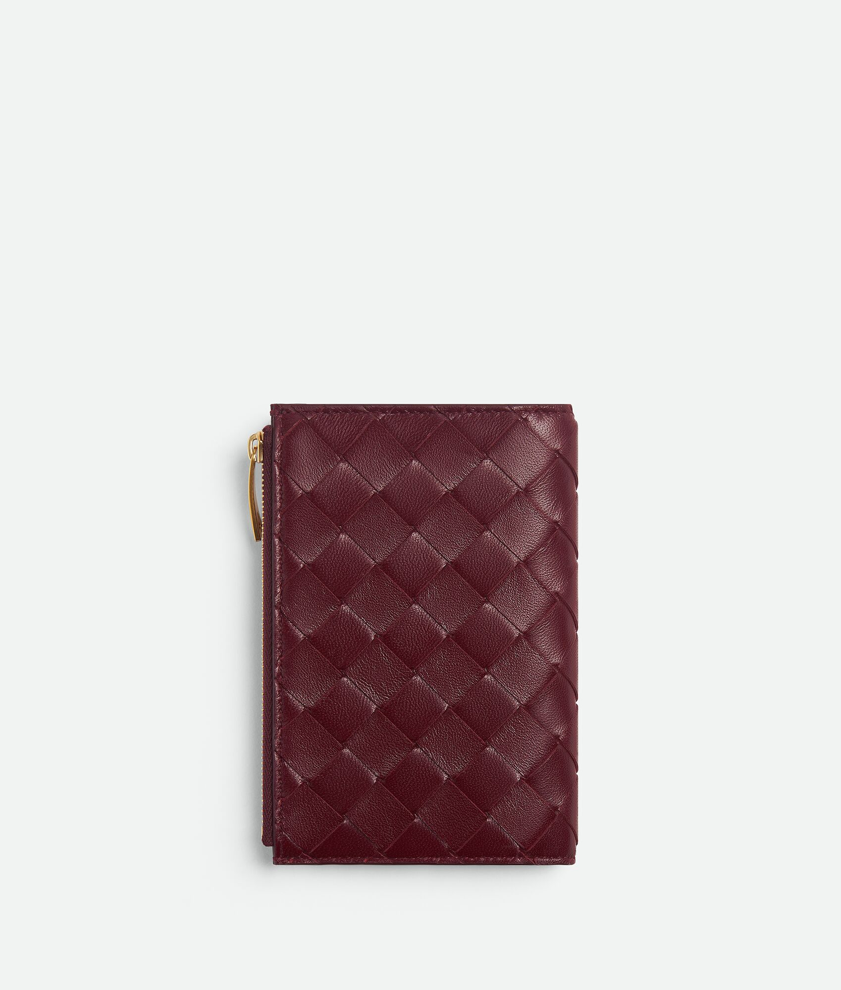 BOTTEGA VENETA 中号Intrecciato编织Bi-Fold拉链钱包