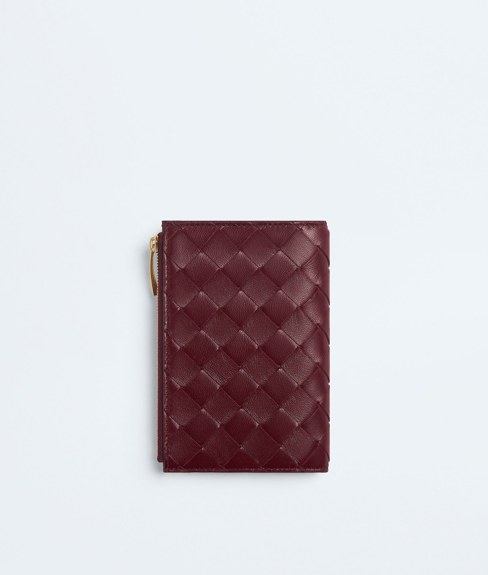 BOTTEGA VENETA 中号Intrecciato编织Bi-Fold拉链钱包