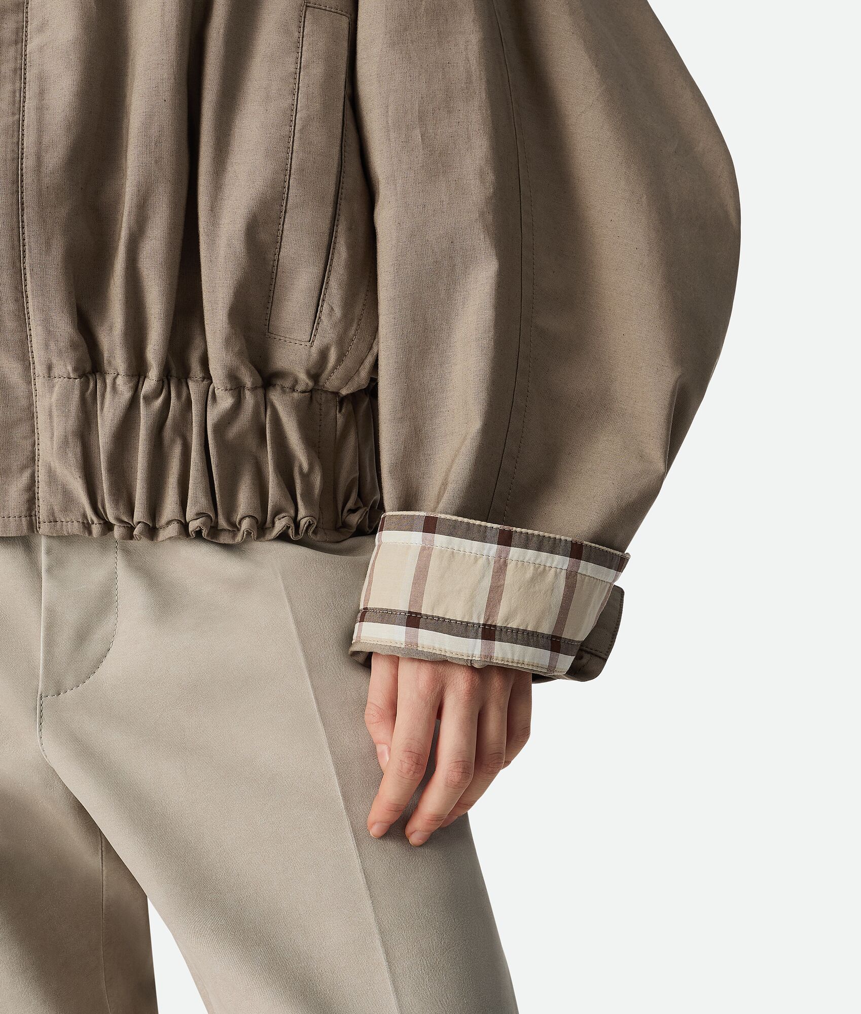 BOTTEGA VENETA 棉质斜纹束腰夹克