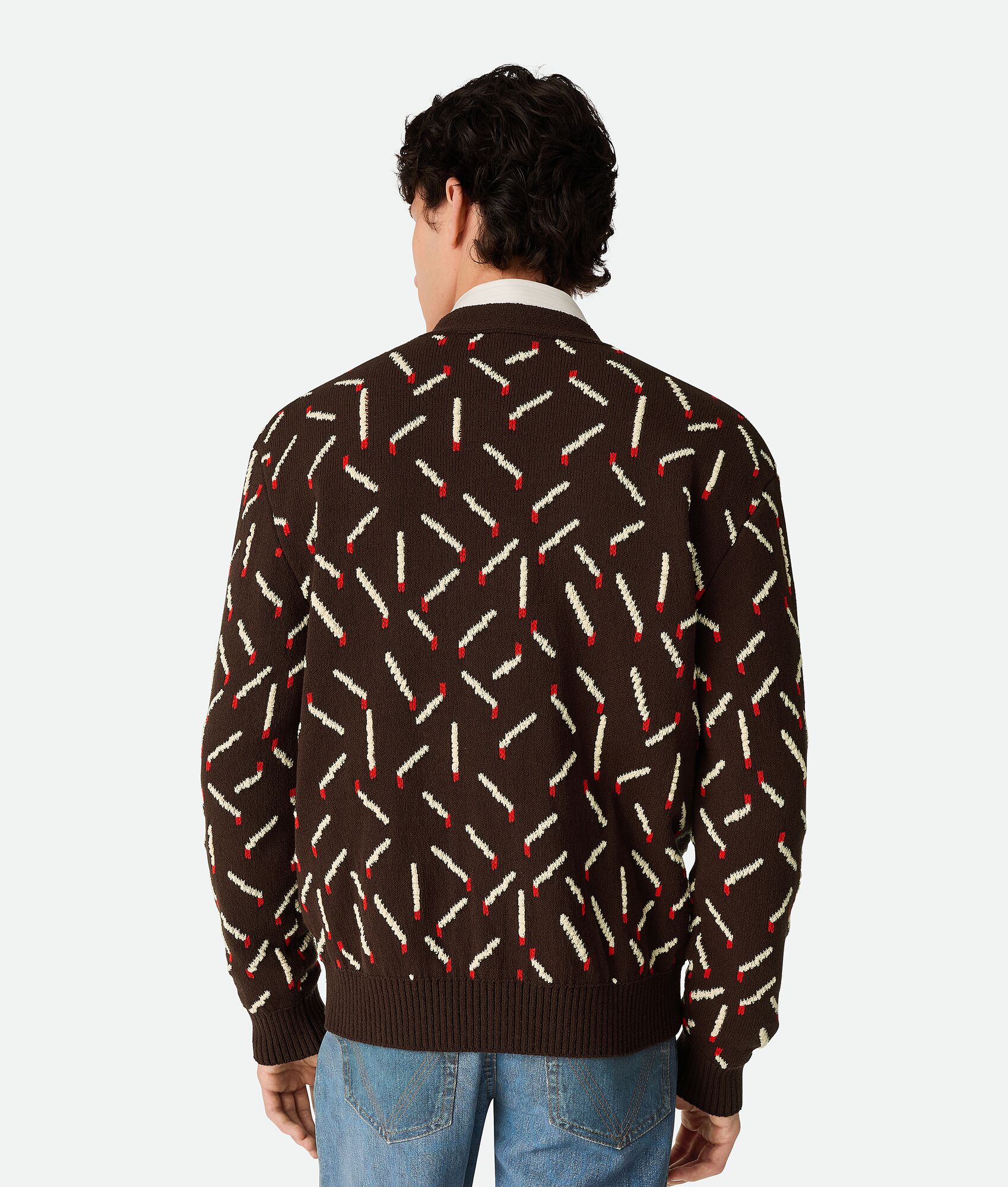 BOTTEGA VENETA 棉质提花火柴图案开衫