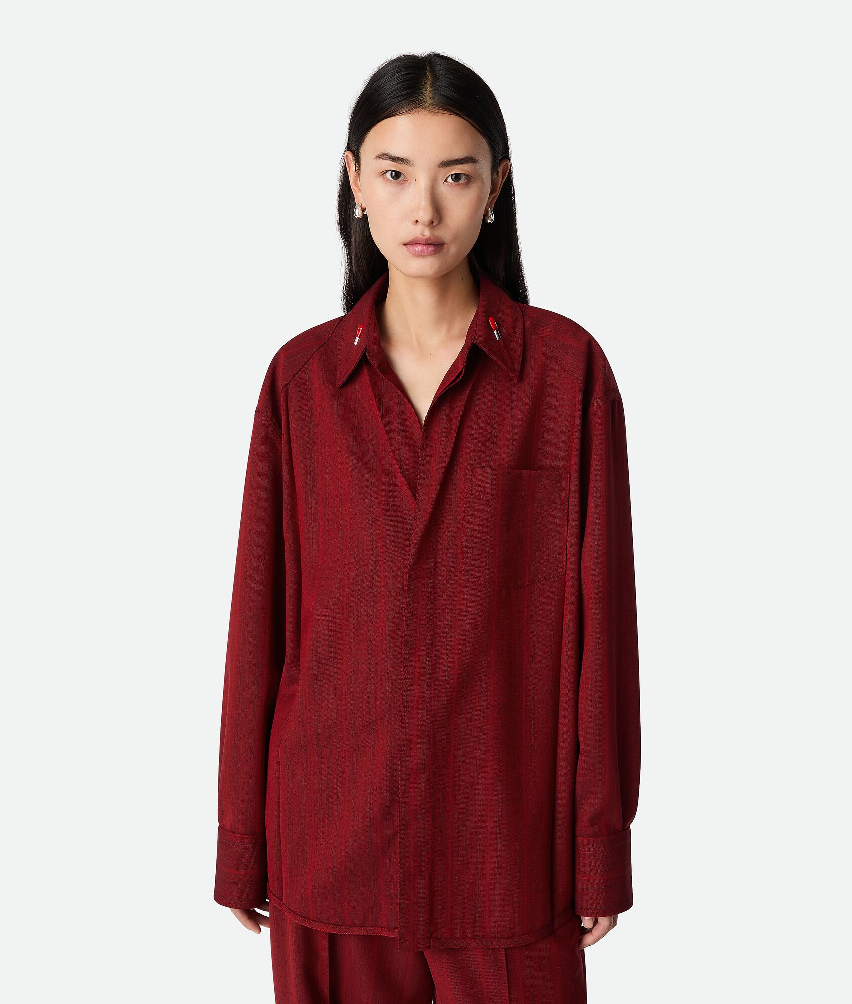 BOTTEGA VENETA 细条纹羊毛衬衫