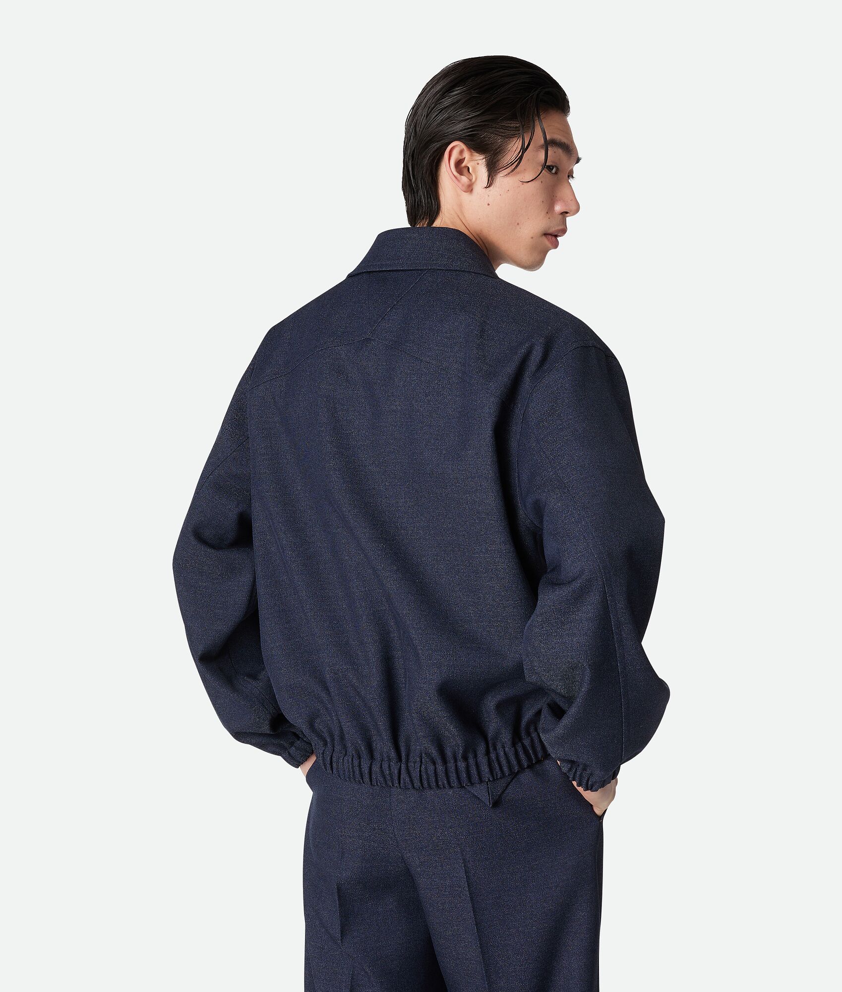 BOTTEGA VENETA 混色羊毛束腰夹克