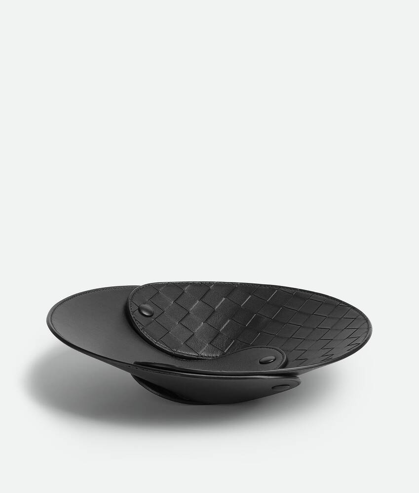 BOTTEGA VENETA 互扣式皮革托盘 - 中号