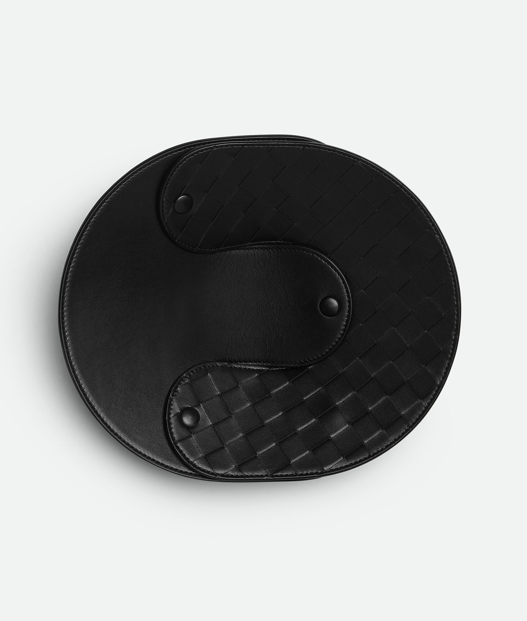 BOTTEGA VENETA 互扣式皮革托盘 - 中号