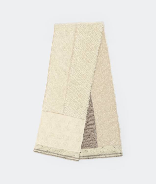BOTTEGA VENETA 厚实拼接羊毛围巾