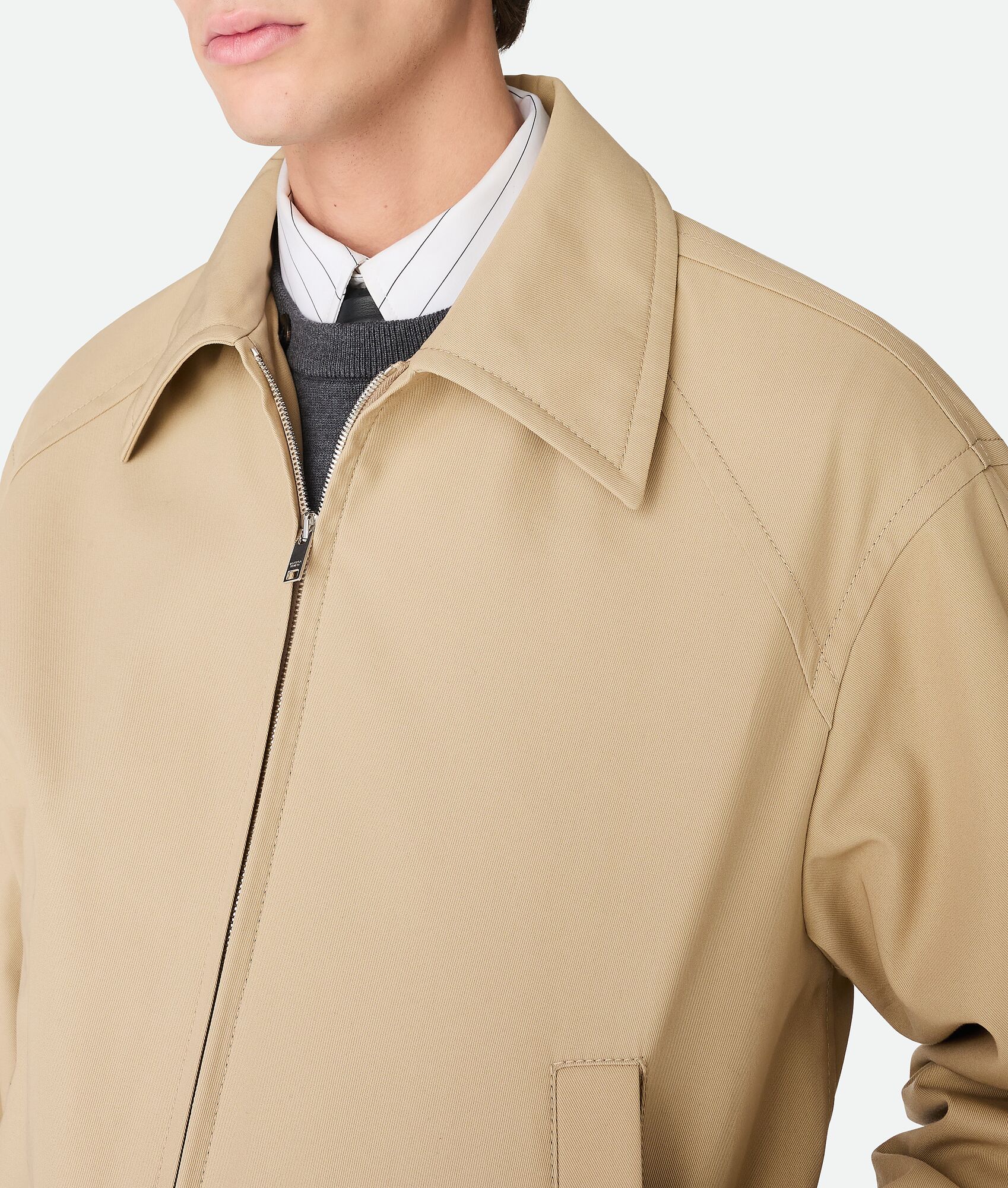 BOTTEGA VENETA 棉质斜纹束腰夹克