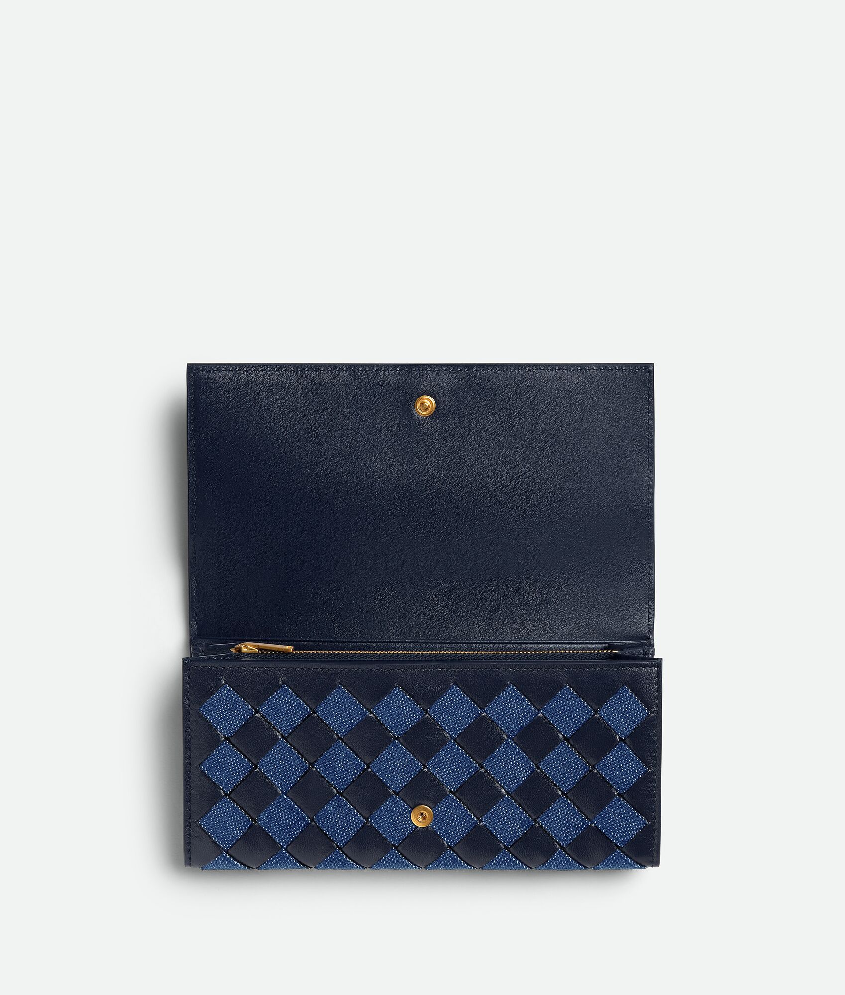 BOTTEGA VENETA Intrecciato编织大号翻盖钱包