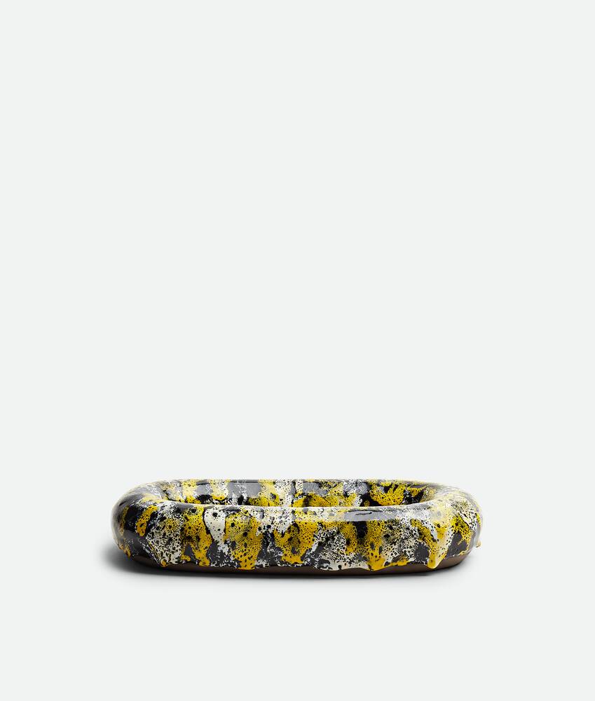 BOTTEGA VENETA Volcanic釉面椭圆形托盘