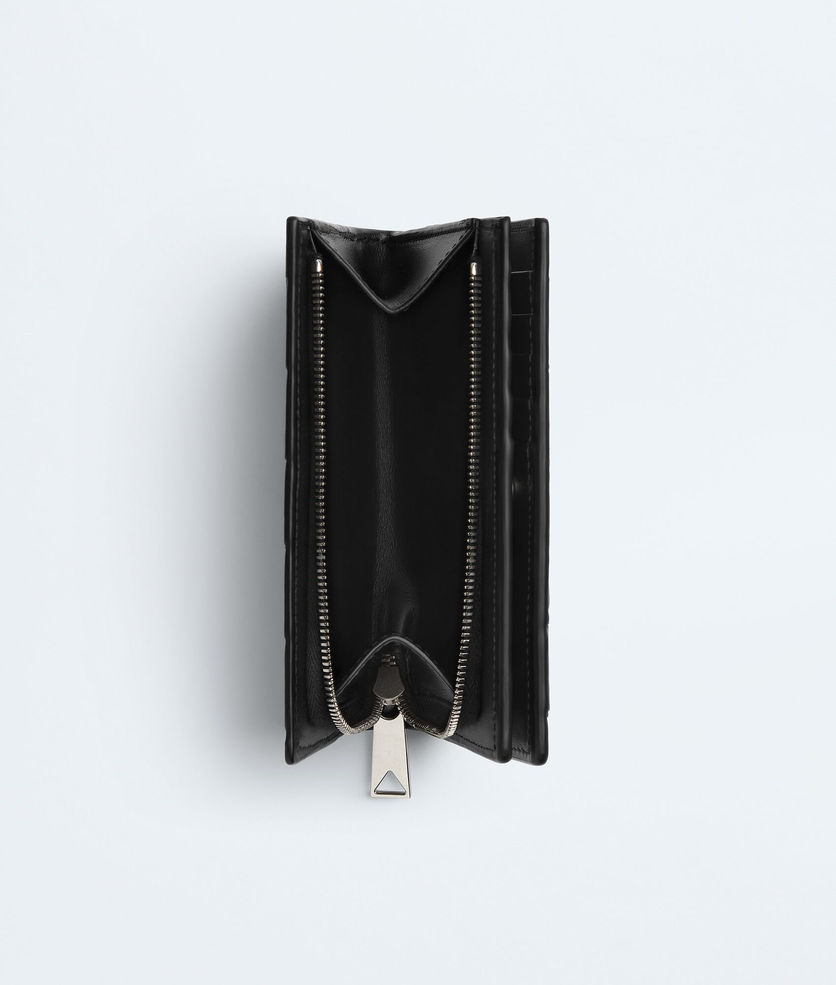 BOTTEGA VENETA 配L形拉链Intrecciato编织中号Bi-Fold双折钱包