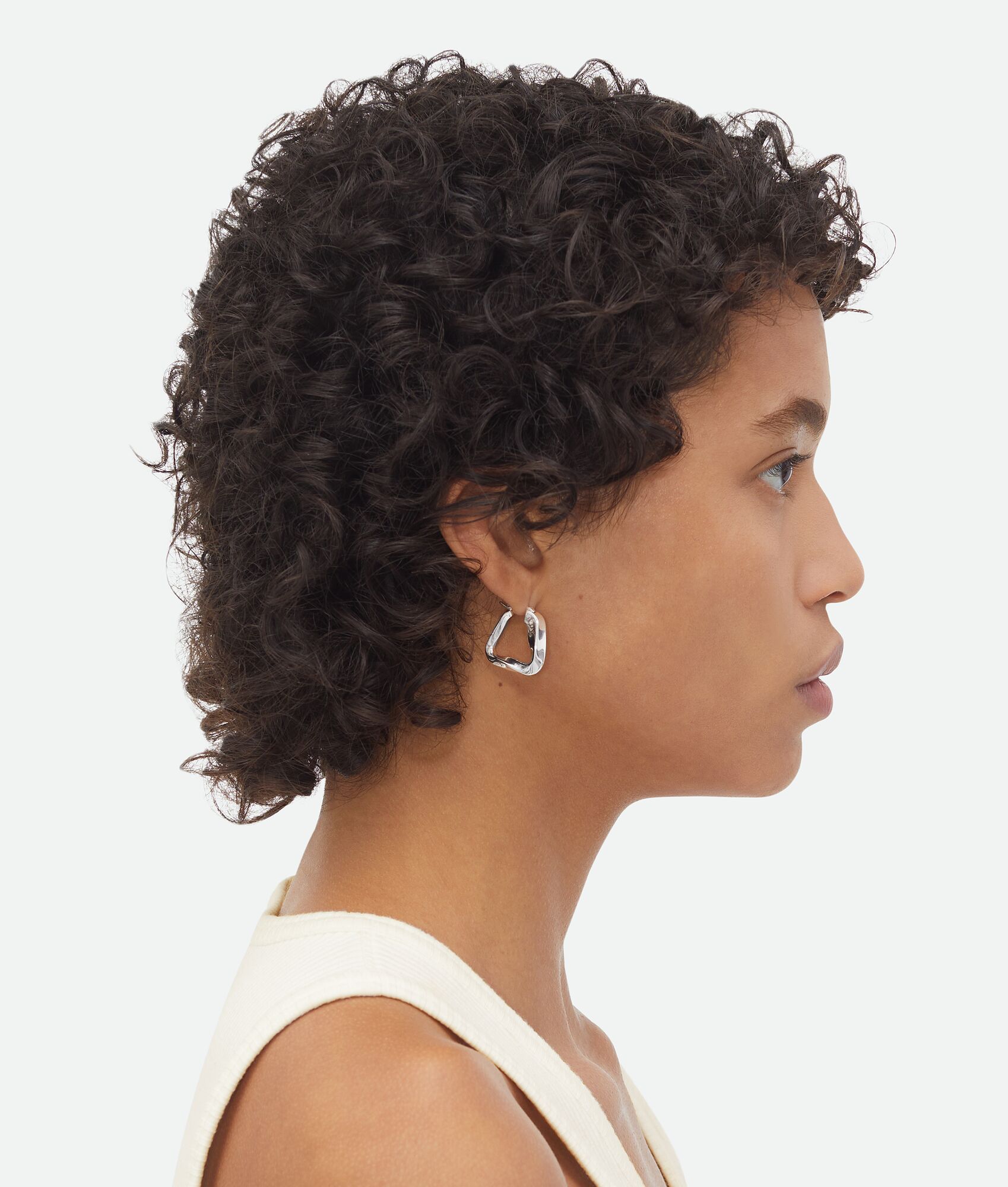 BOTTEGA VENETA Twist Triangle Hoop环形耳环