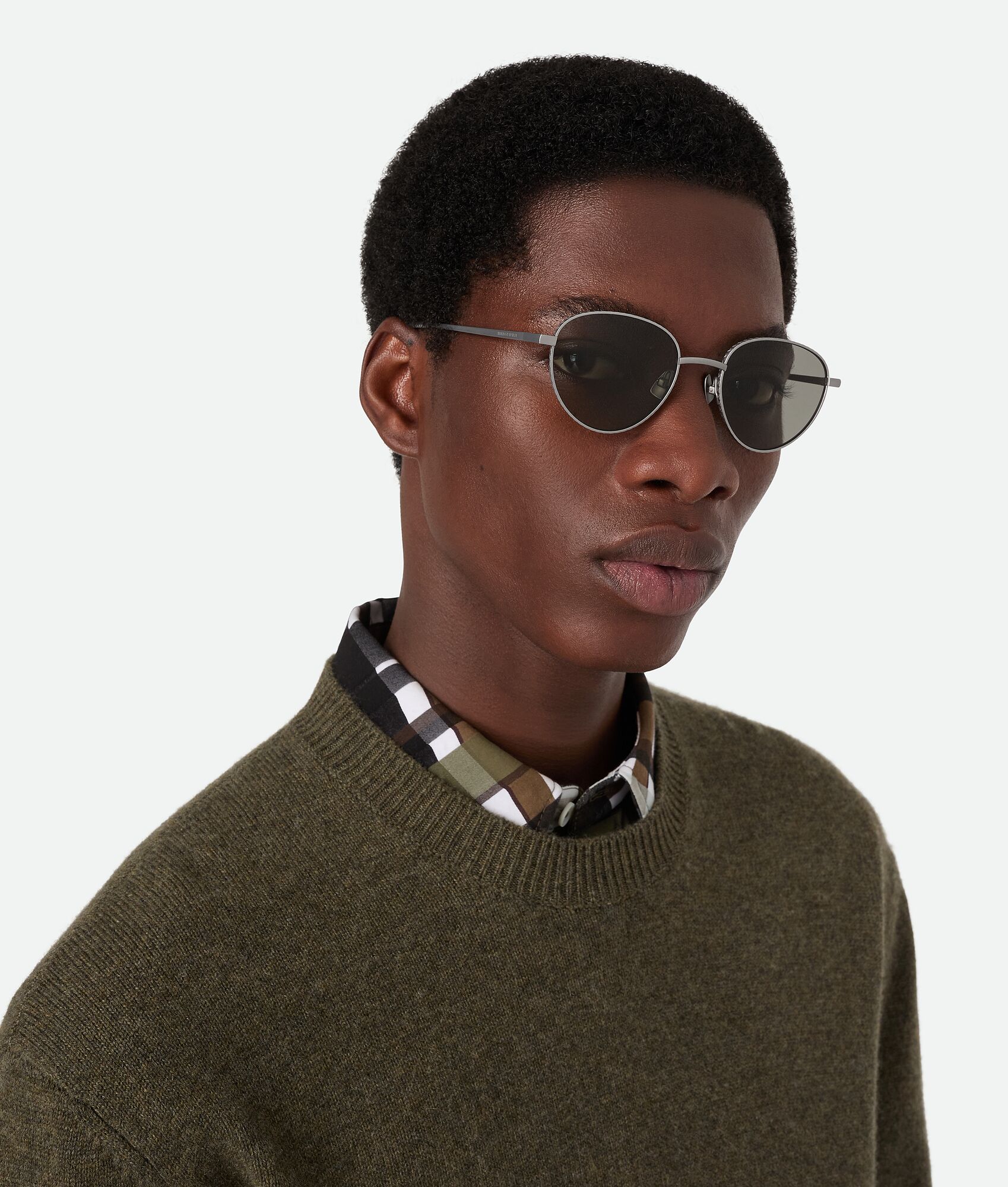 BOTTEGA VENETA Intrecciato编织Panthos太阳眼镜