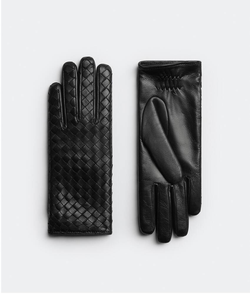 BOTTEGA VENETA Intrecciato编织皮革手套