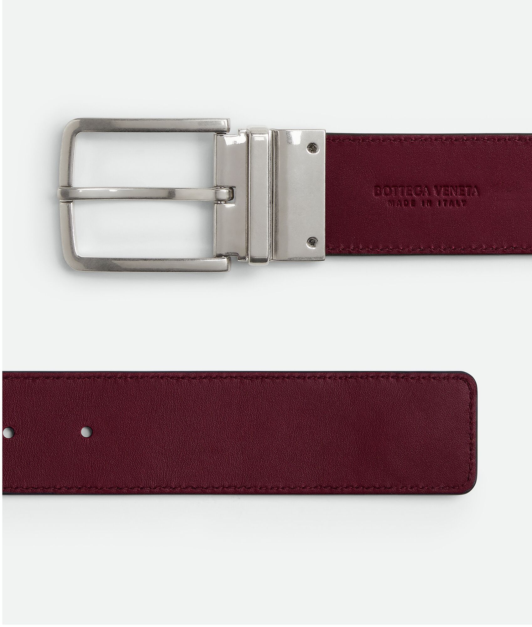 BOTTEGA VENETA Intrecciato编织皮革双面腰带