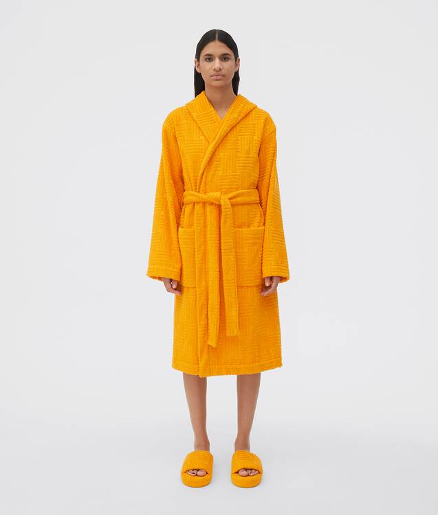 BOTTEGA VENETA Intreccio编织图案棉质毛圈浴袍