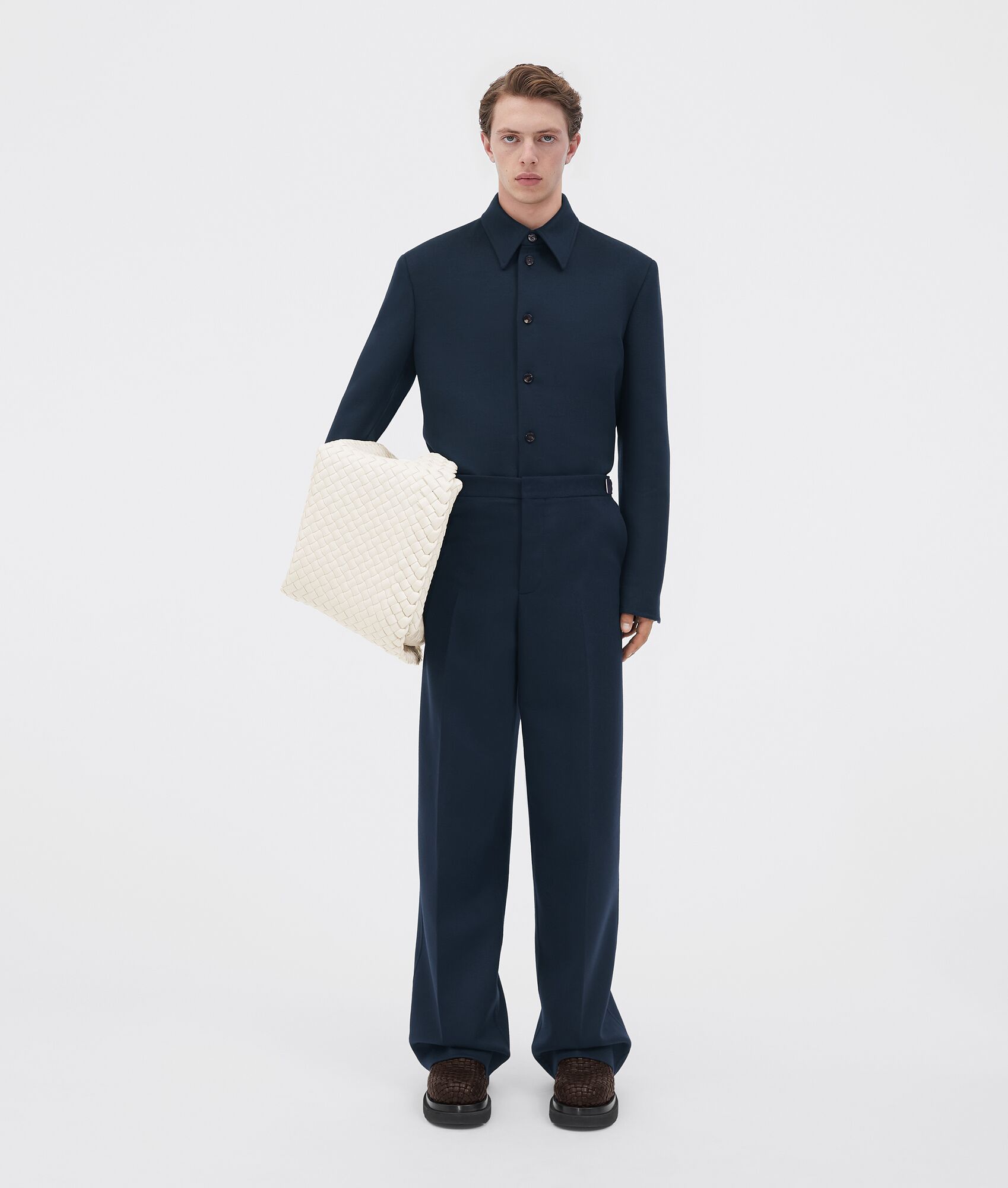 BOTTEGA VENETA 羊毛法兰绒夹克