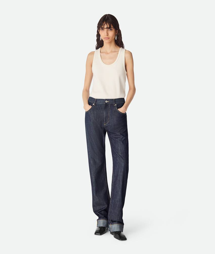 BOTTEGA VENETA 靛青色直筒牛仔裤