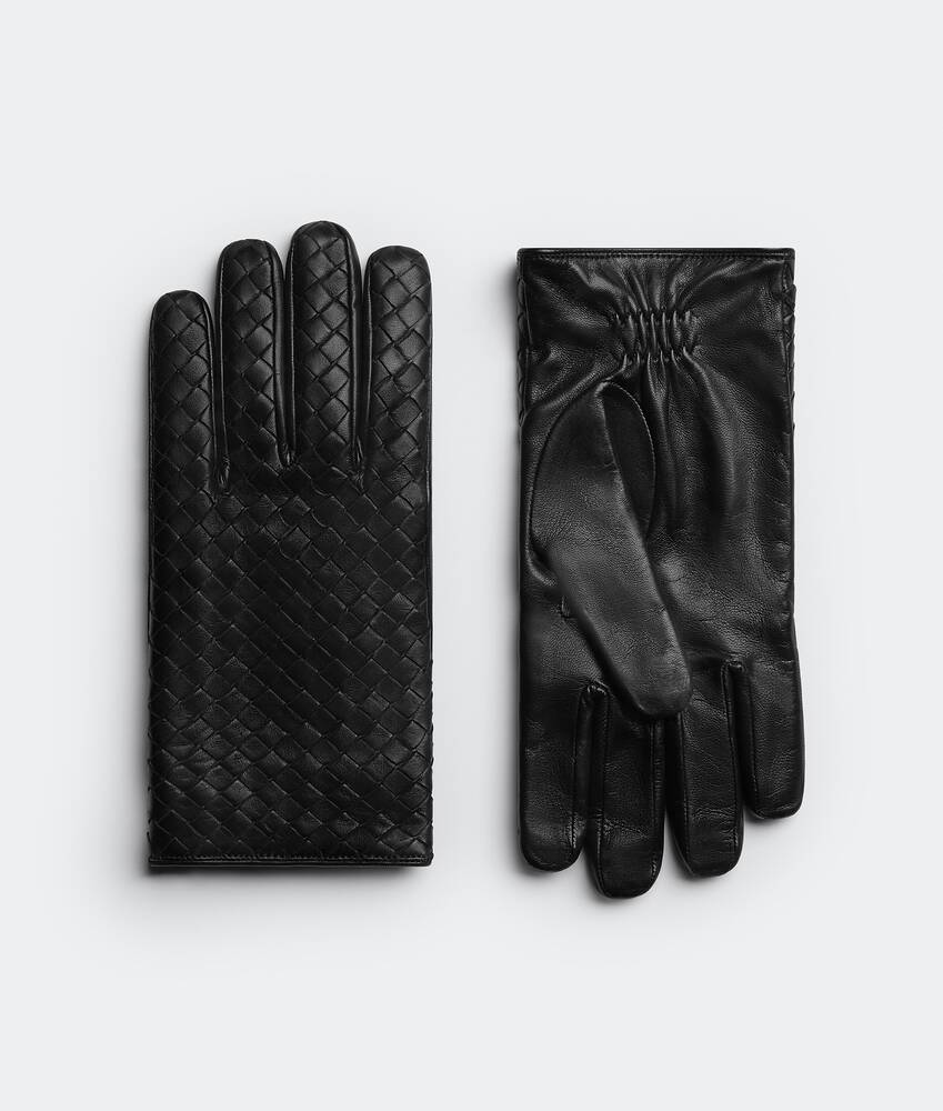 BOTTEGA VENETA Intrecciato编织皮革手套