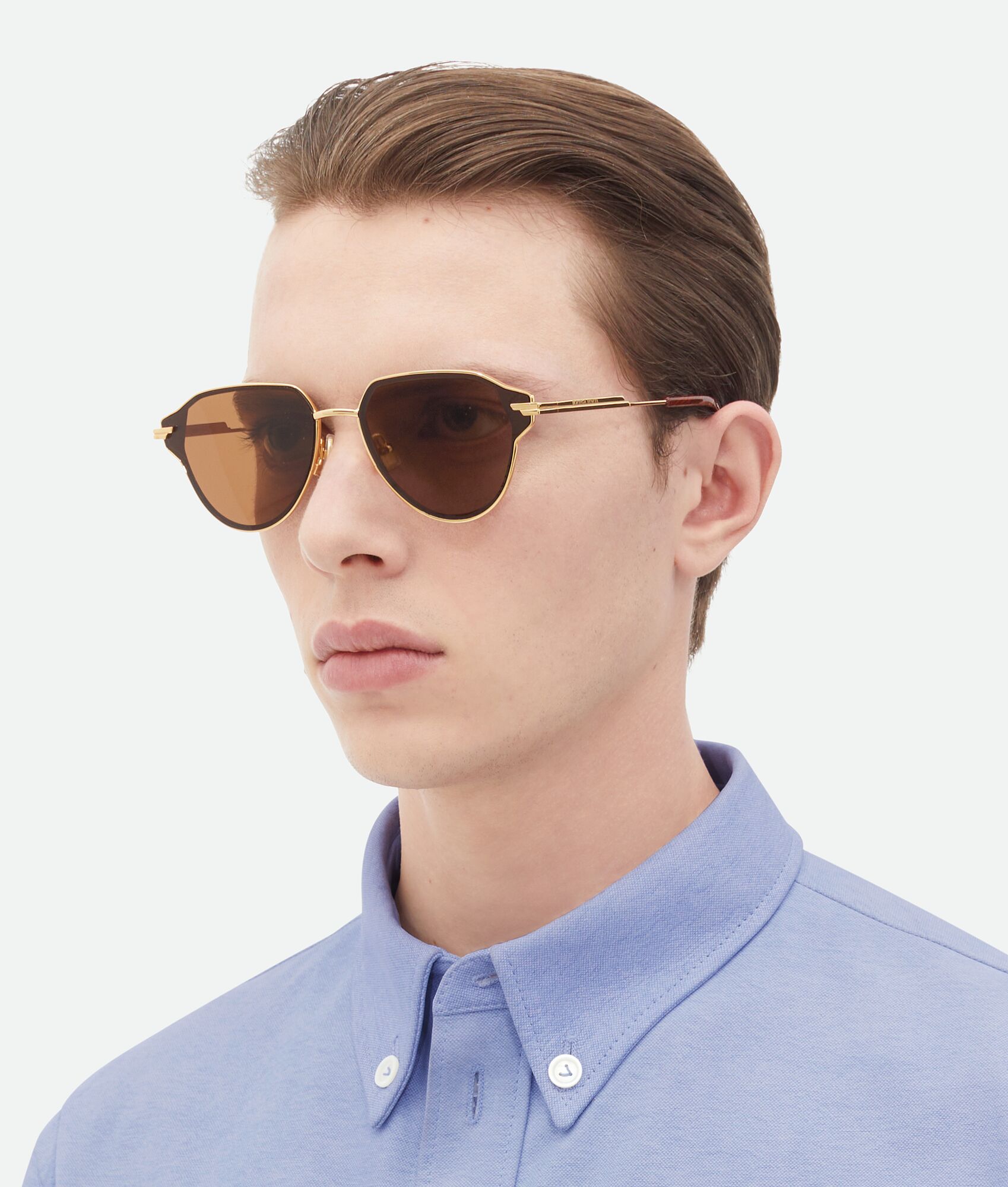 BOTTEGA VENETA Glaze金属飞行员太阳眼镜